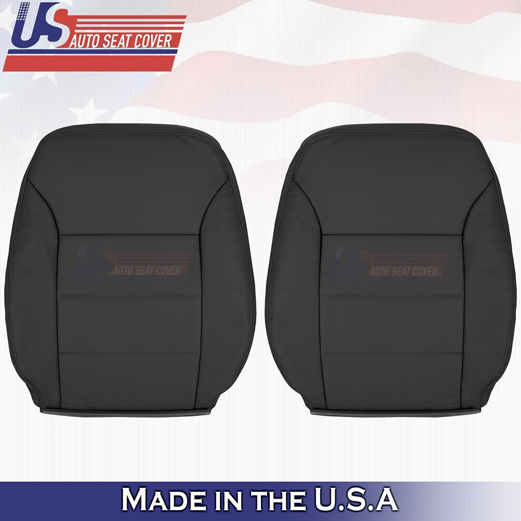 1999 to 2004 For Volkswagen Jetta Front Set Bottoms & Tops Vinyl Cover Black