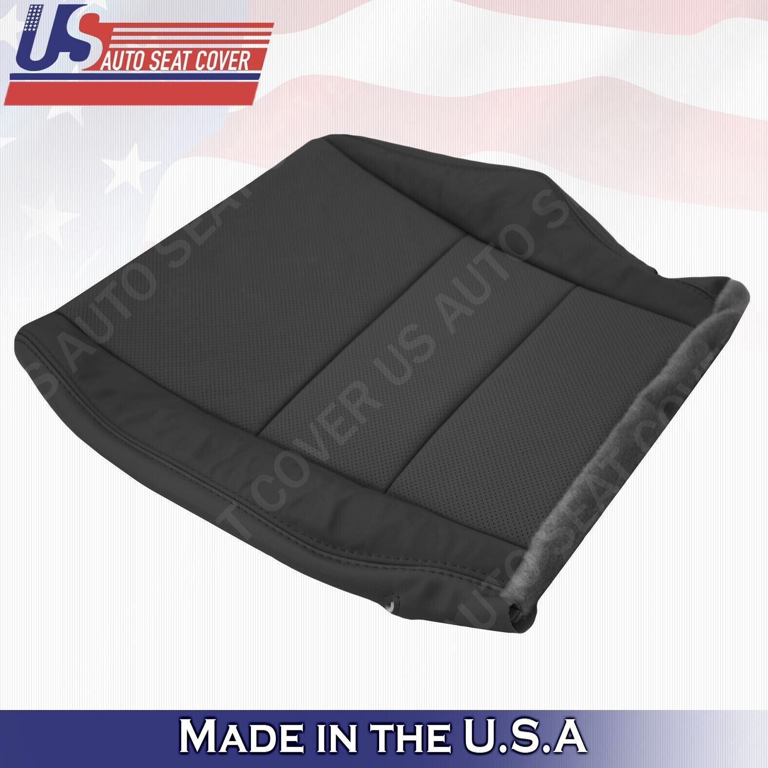 2011 2012 For Acura RDX Driver Top Bottom Synthetic Perf Leather Seat Covers BLK