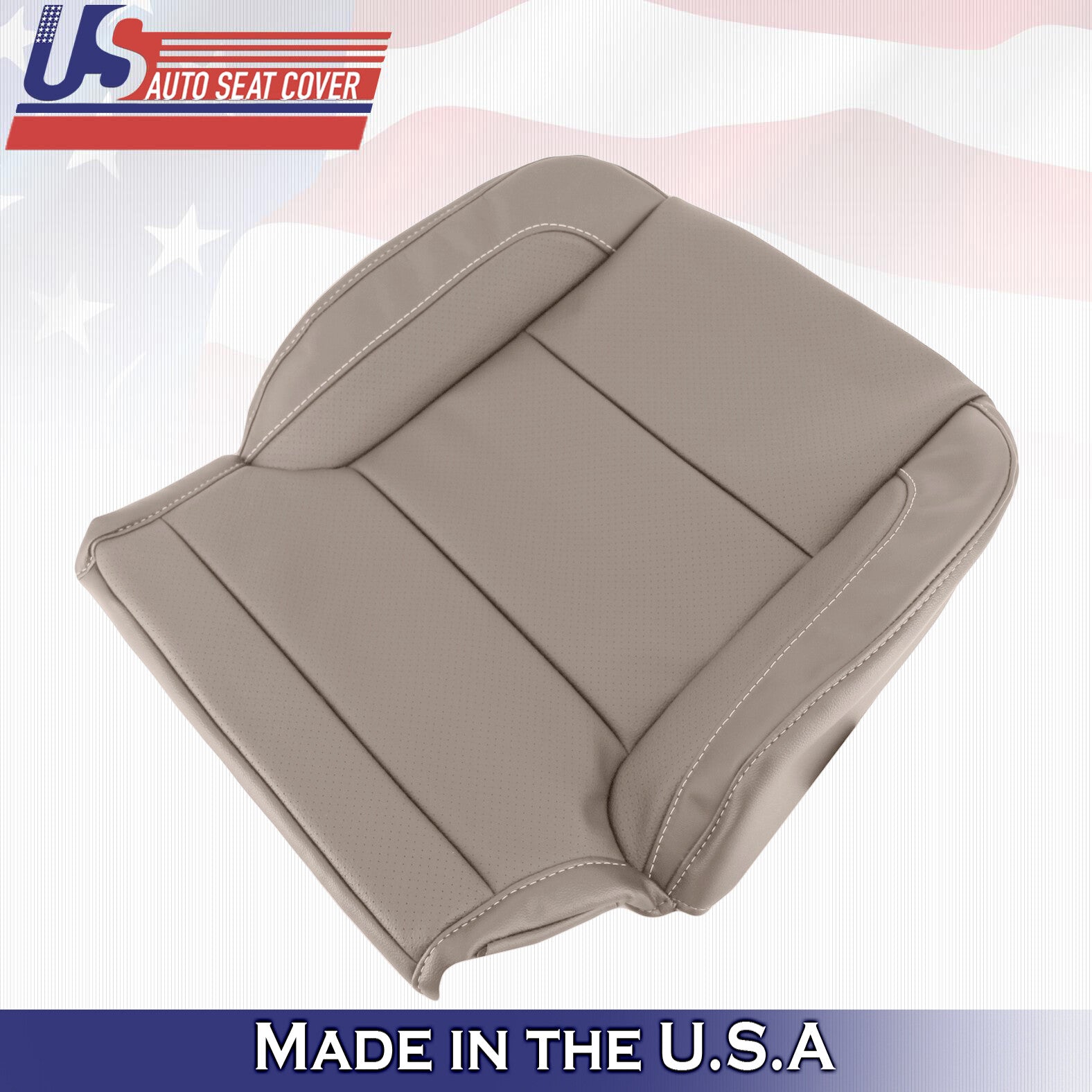Driver Bottom Perforated Leather Cover Tan 2014 2015 2016 Chevy Tahoe Silverado