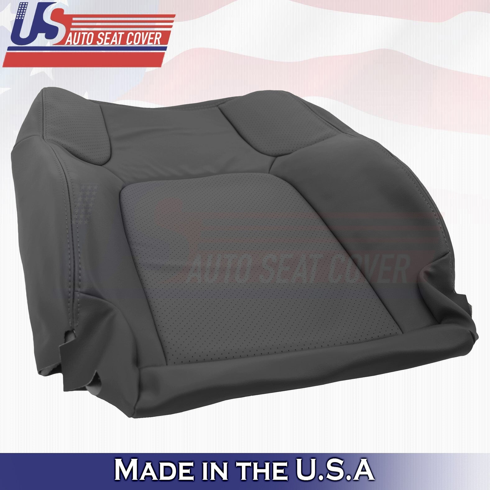 2005 to 2021 For Nissan Frontier Driver & Passenger Top Leather Seat Covers BLK