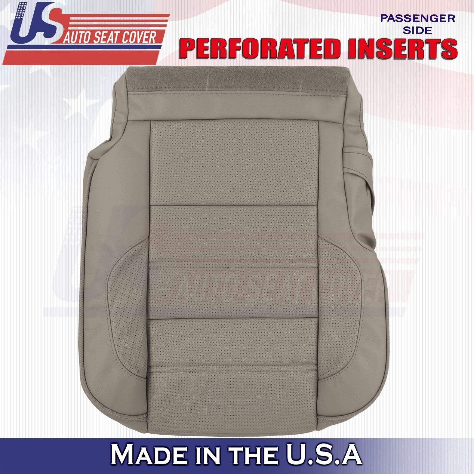 2014 to 2019 For GMC Sierra Denali Rear Passenger Bottom Leather Cover Dune Tan