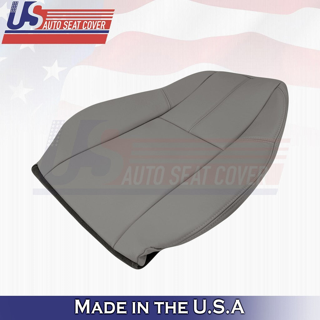 2007 to 2014 For Chevy Silverado WT Driver Top&Bottom Vinyl Seat Cover Dark Gray