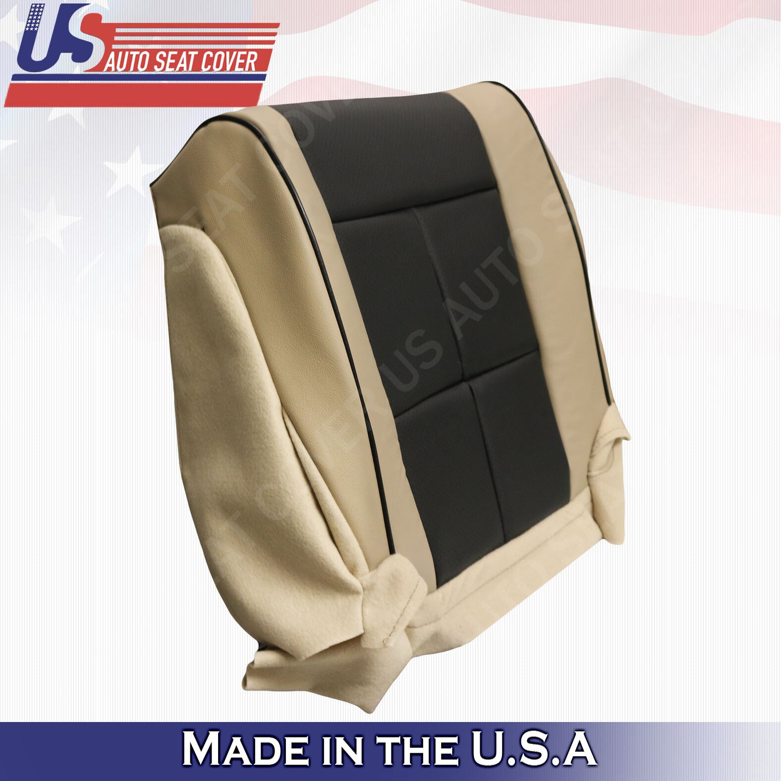 2011 to 2014  Lincoln Navigator Passenger Bottom Perforated seat Cover Black/Tan