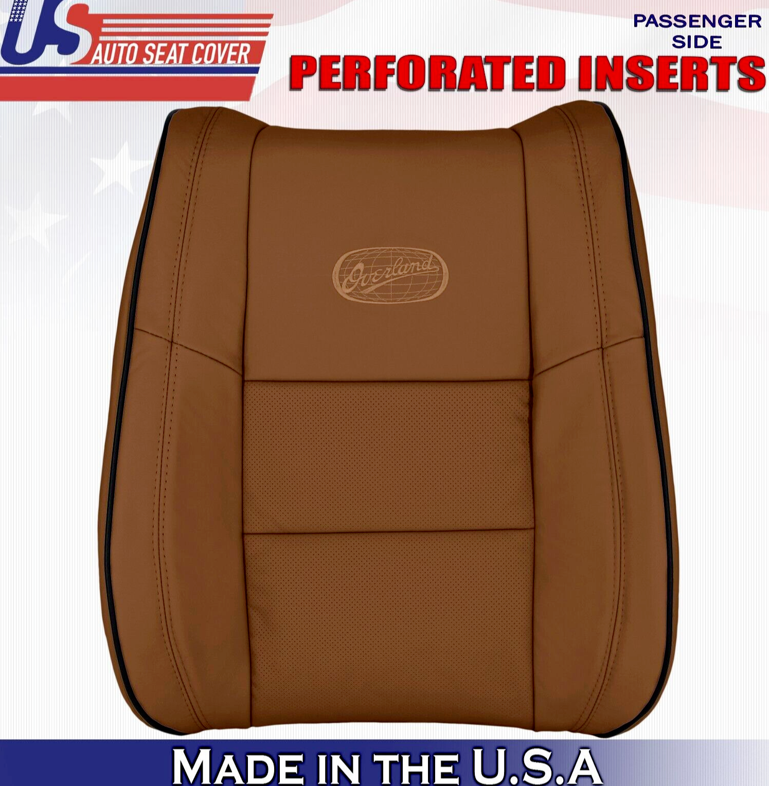 2017 For Jeep Grand Cherokee OVERLAND Front Passenger Top Leather Cover Brown