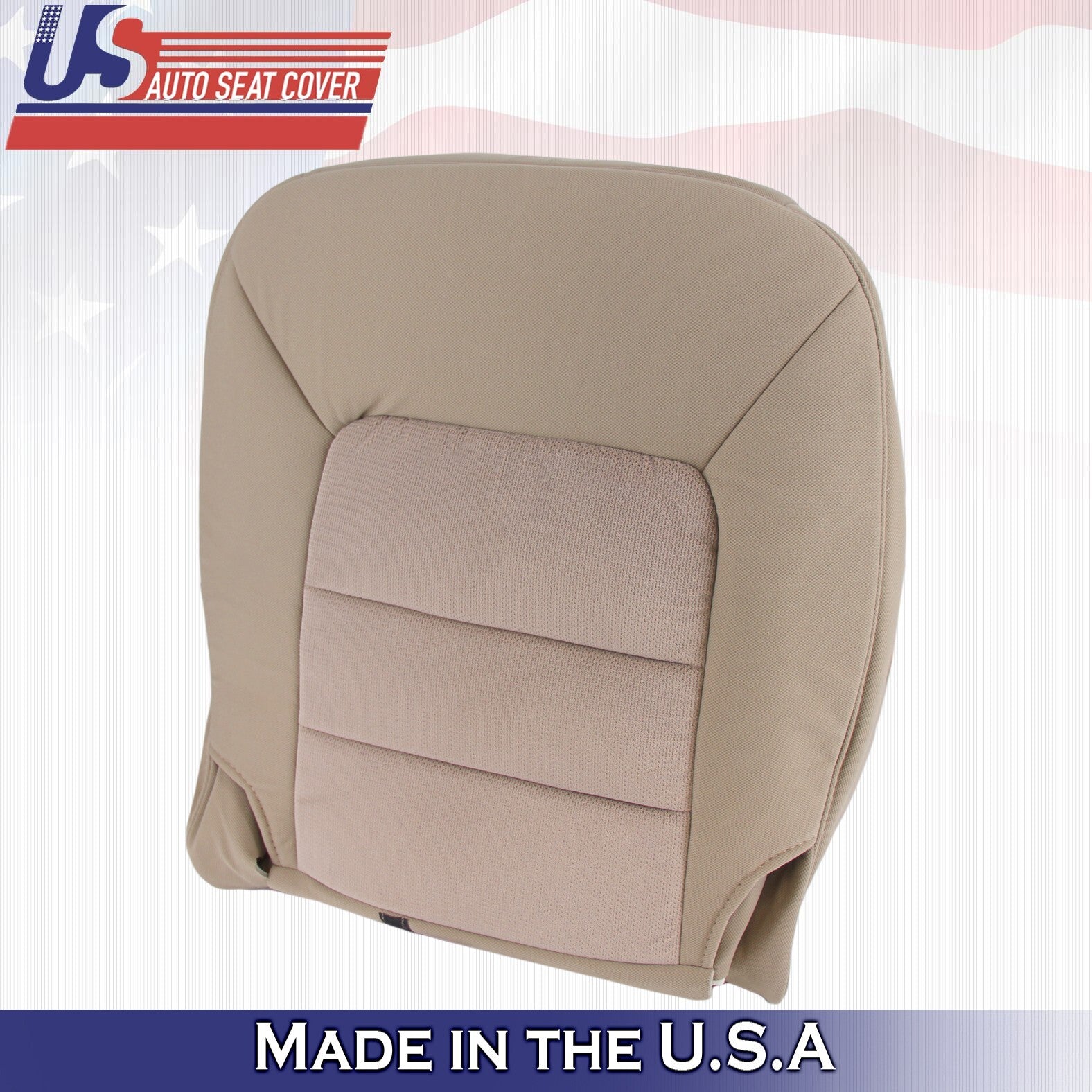 2003 2004 For Ford Expedition XLT Front Driver Side Bottom Cloth Seat Cover Tan