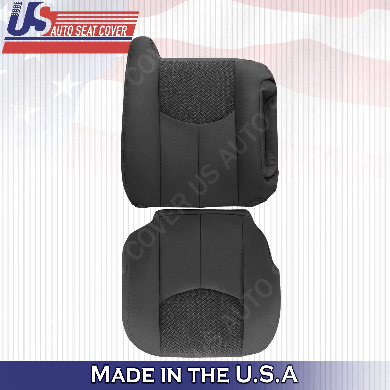 2003 2004 2005 2006 Chevy Avalanche Driver Passenger Leather/Cloth Cover Graphte