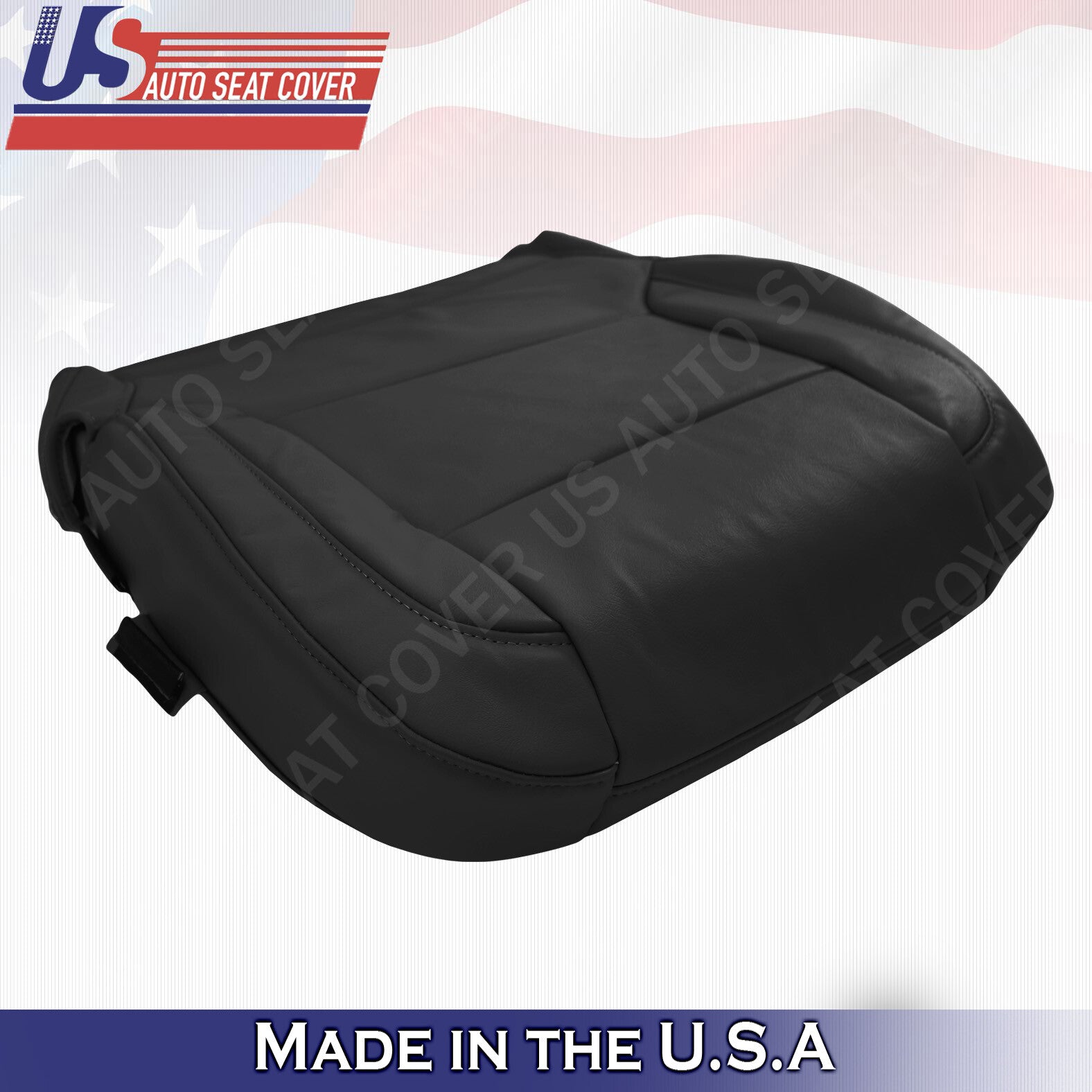 2015-2018 Chevy/GMC Tahoe, Suburban, PASSENGER BOTTOM Leather Seat Cover Black