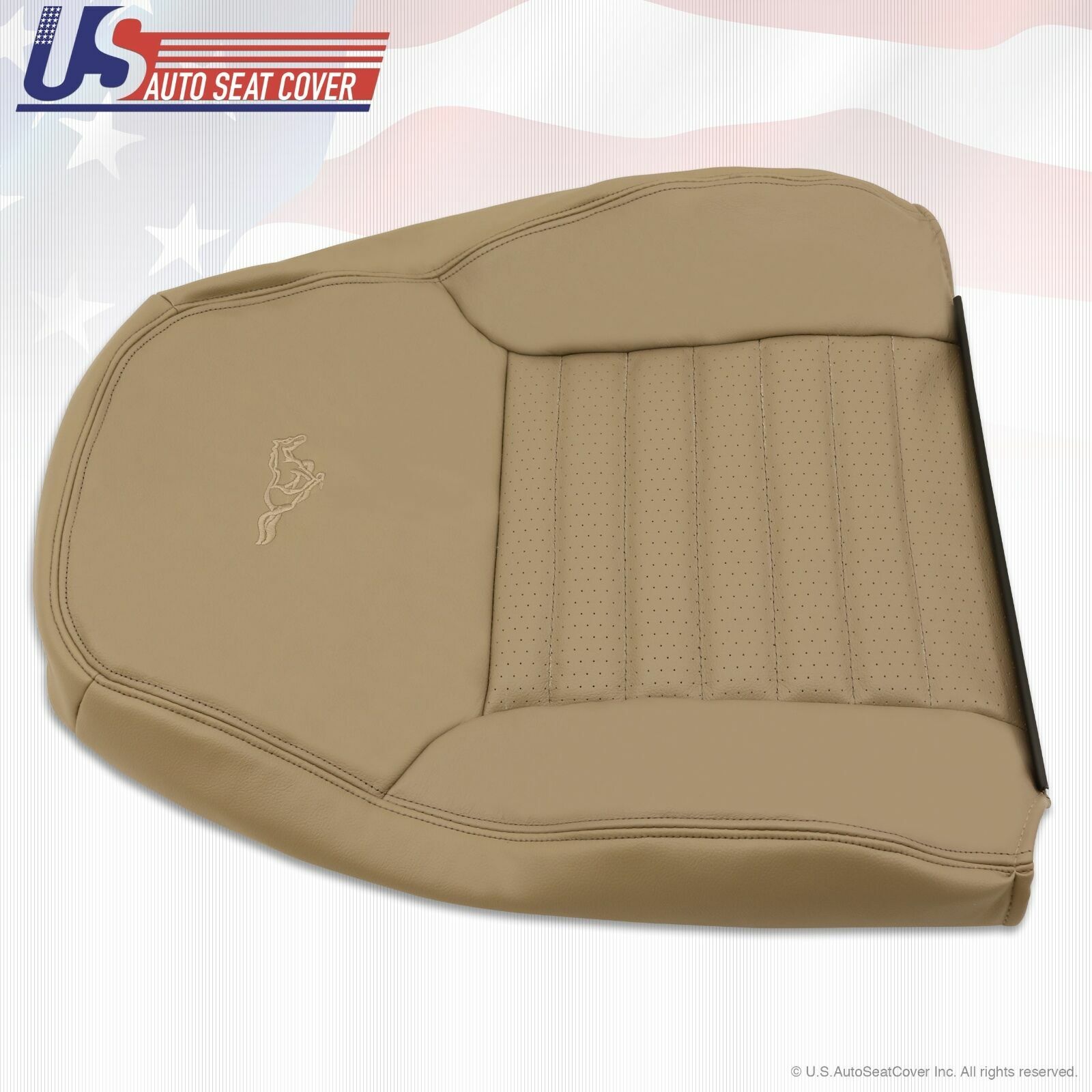 1999 2000 2001 2002 2003 2004 Ford Mustang GT Driver Top Back leather Cover TAN