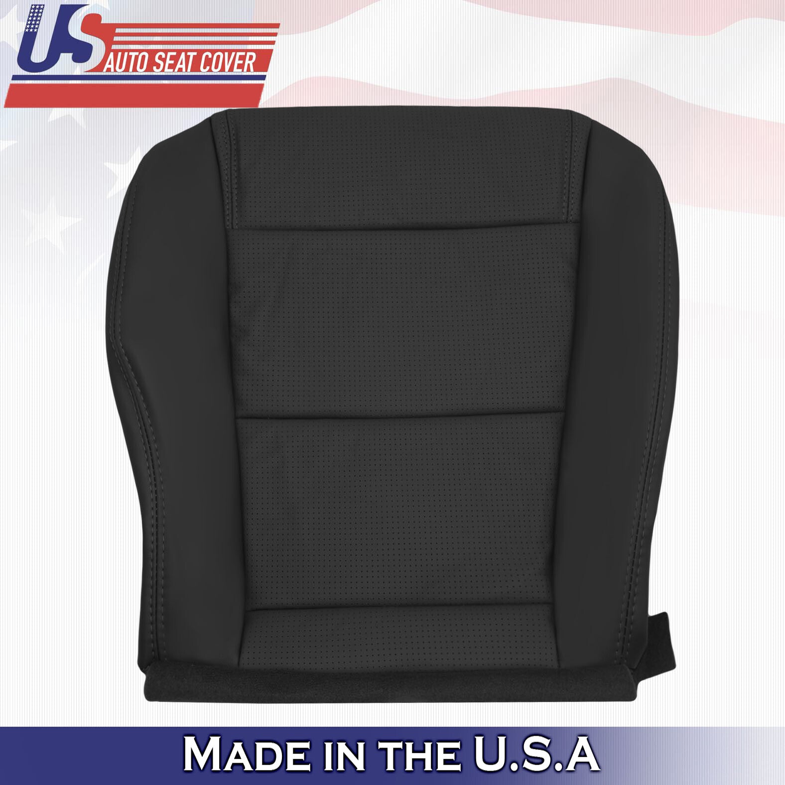Fits 2001-2006 Acura MDX FRONT BOTTOMS Perforated Leather Seat Cover BLACK