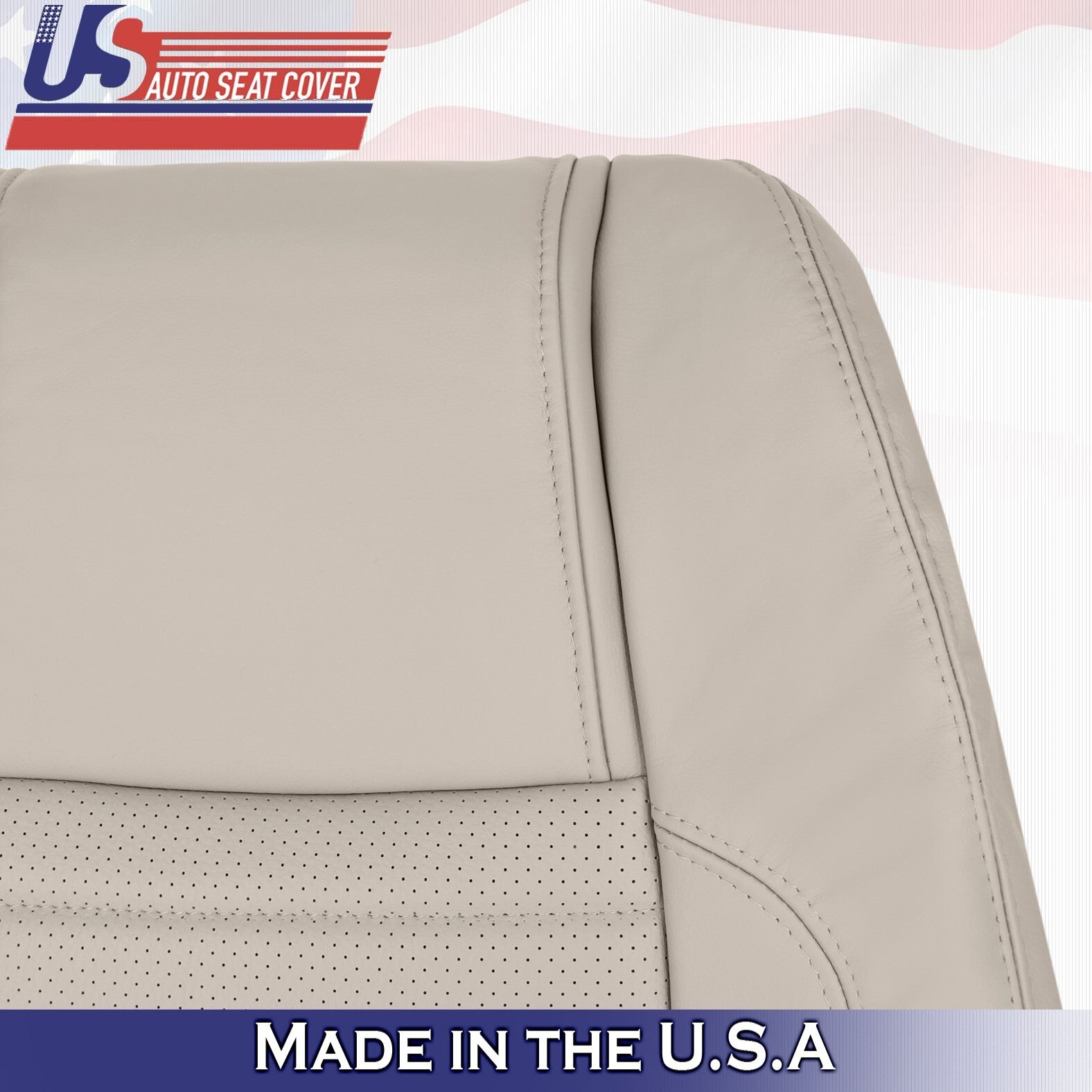 2010 to 2014 Fits Ford Mustang GT Passenger Top&Bottom Perf Leather Cover Stone