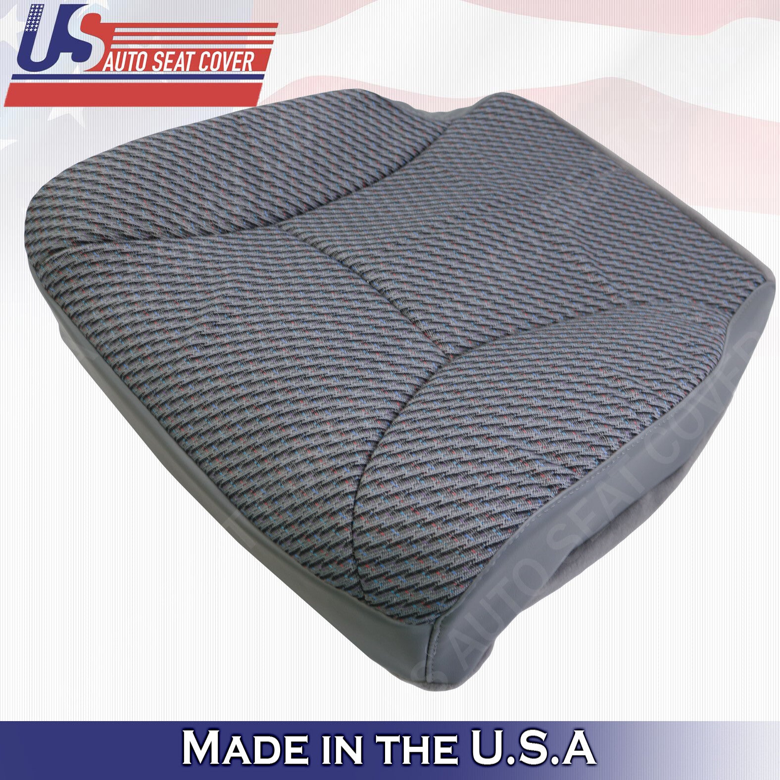 1998 to 2002 Fits Dodge Ram WT Driver & Passenger Bottoms Cloth Seat Cover Gray