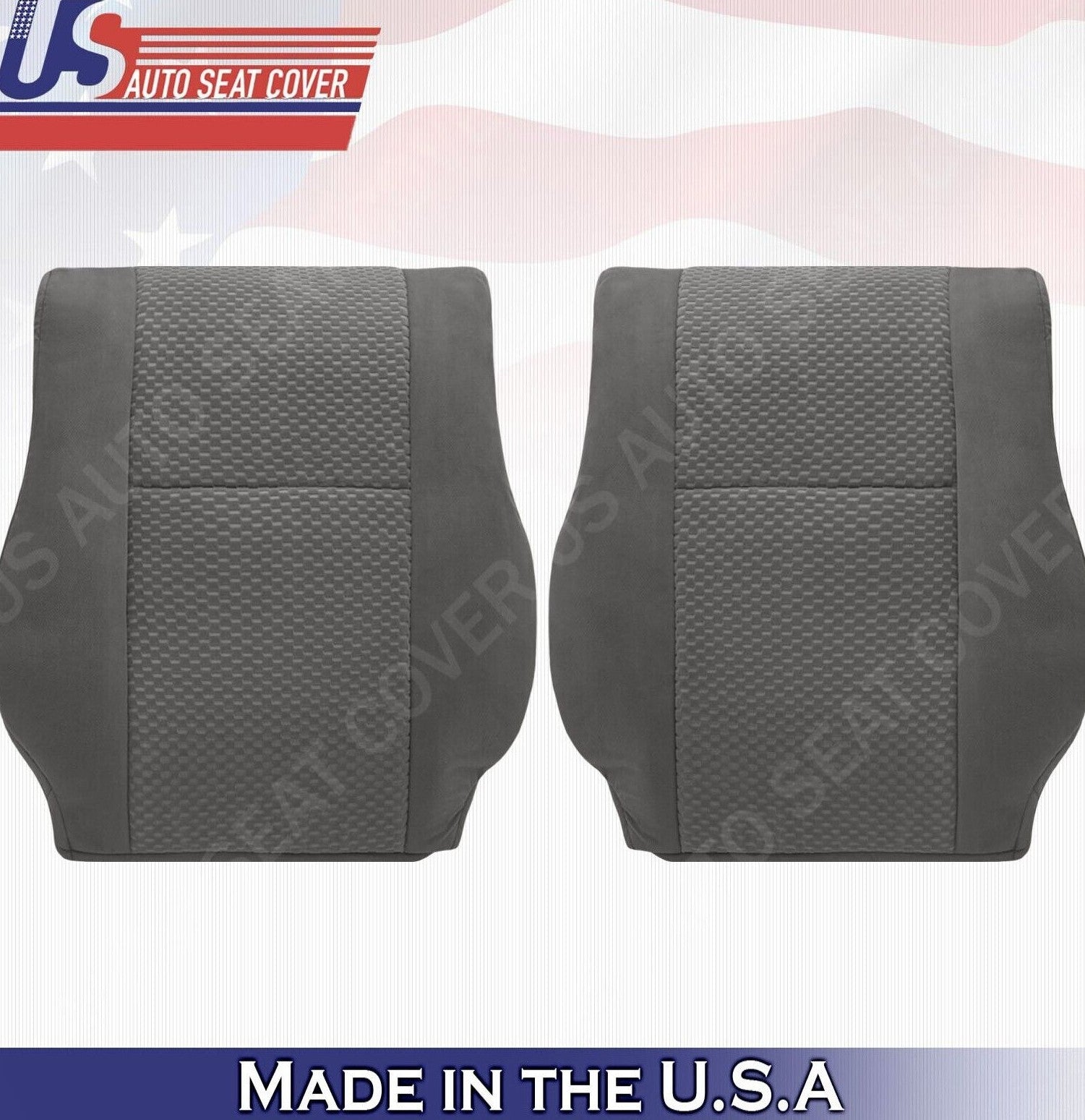 2007 For Toyota Tundra Grade SR5 Driver & Passenger Top Cloth Seat Covers Gray