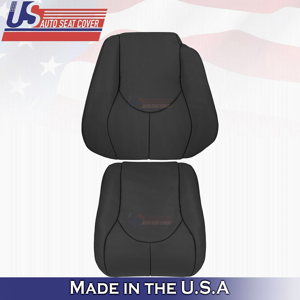 1996 to 2002 For Mercedes Benz SL600 Front Set Tops &Bottoms Leather Cover Black