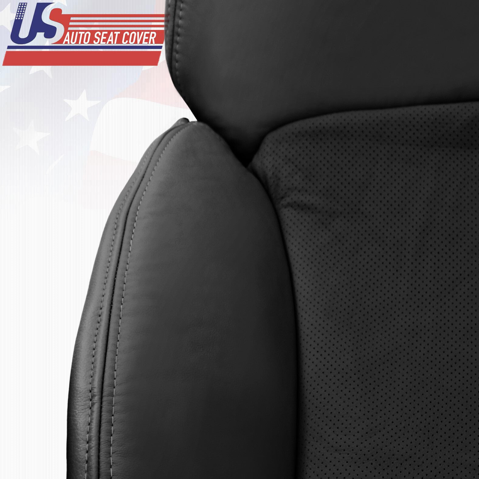 Black Driver Upper Back Leather Cover For: Lexus GS300 GS450 2008 2009 2010 2011
