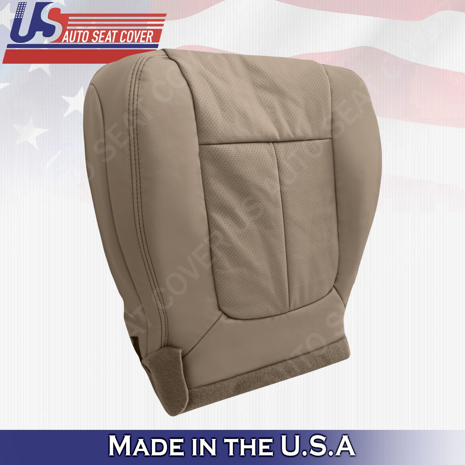 Driver & Passenger Bottoms Leather Covers Tan 2011 to 2014 Fits Ford F150 Lariat