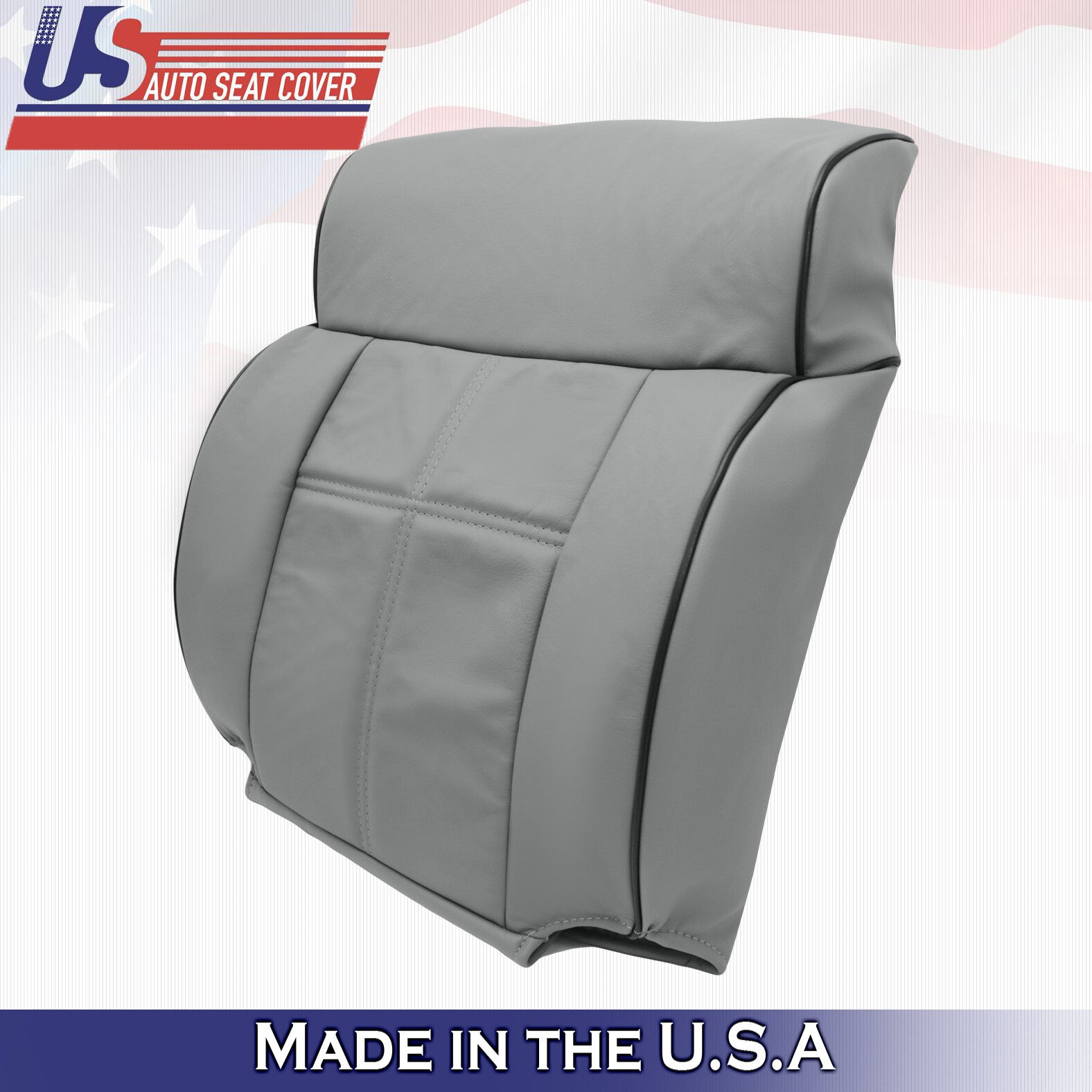 Gray Front Upper Backrest Leather Seat Cover FOR 2006 2007 2008 Lincoln Mark LT