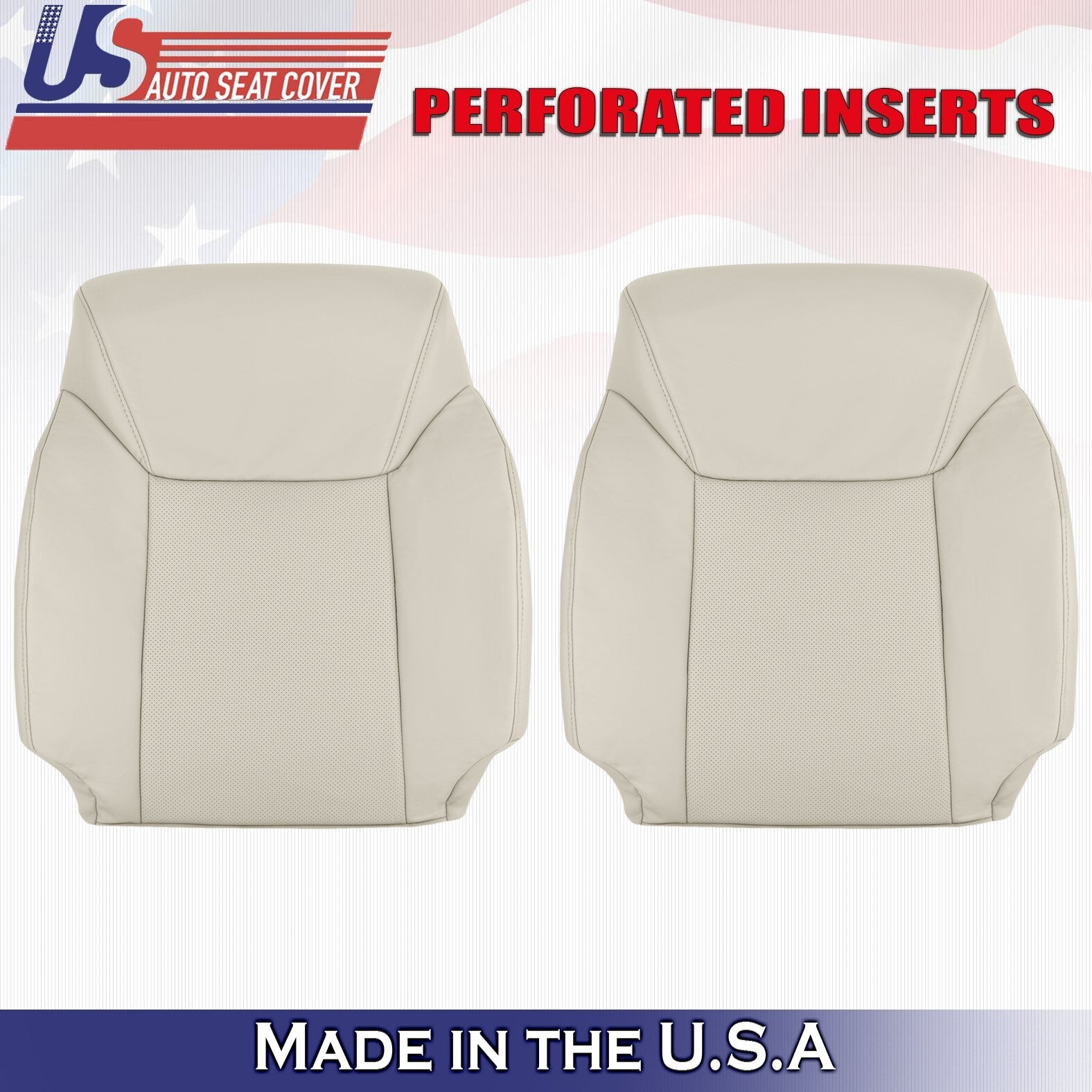 2012 to 2015 For Lexus LX570 Driver & Passenger Top Leather w/ perf Covers Tan