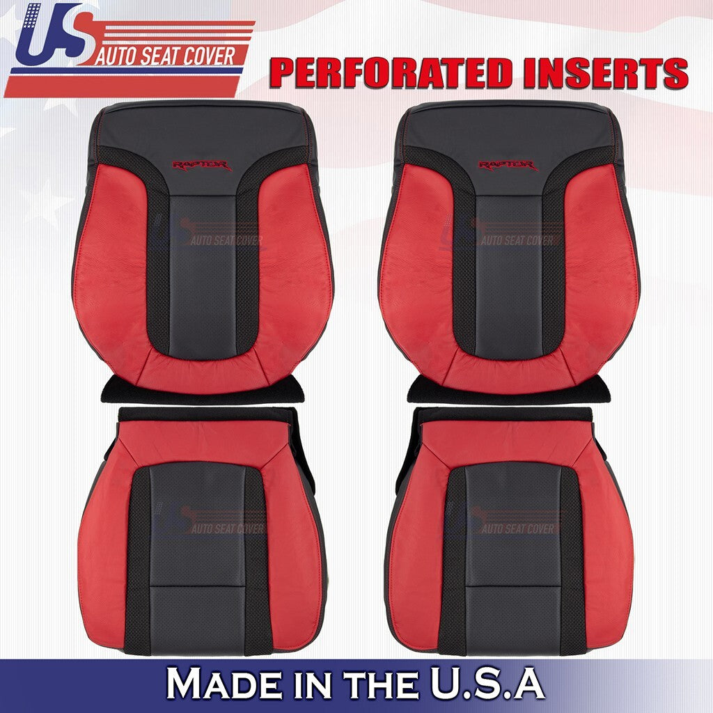 Passenger Tops & Bottoms Cover Black/Red For 2010 to 2014 Ford F150 Raptor
