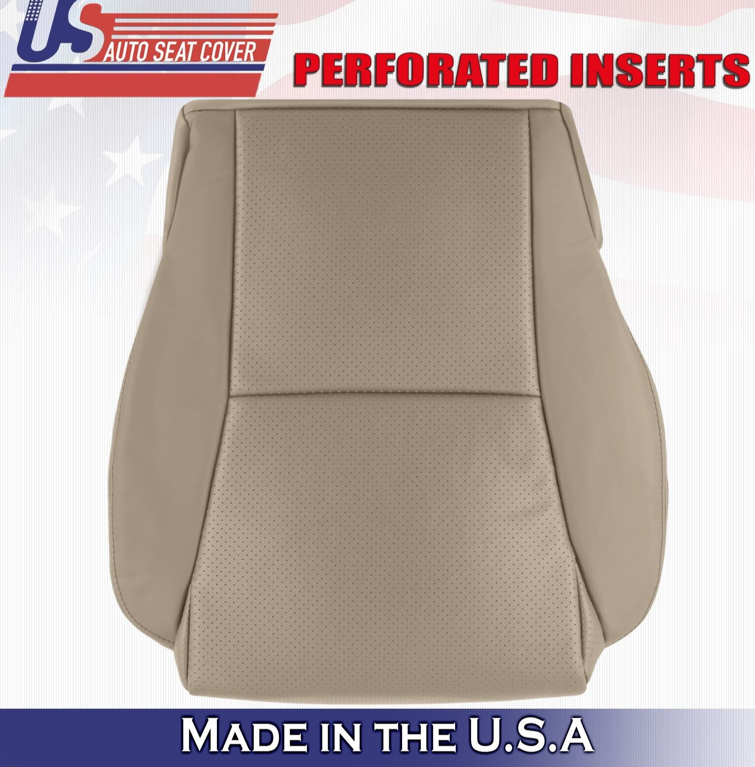 2007 For Toyota Solara Convertible Front Driver Bottom Leather Seat Cover Tan