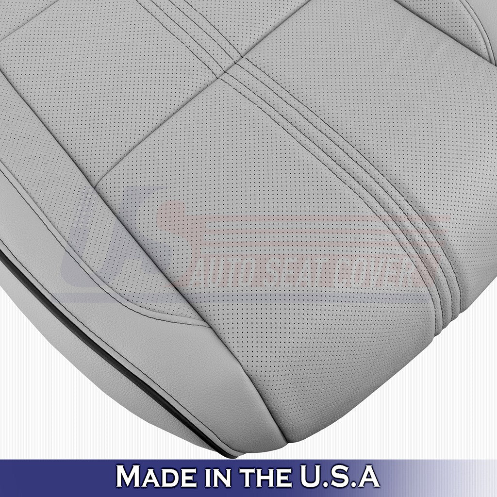 2017 to 2020 For Acura MDX Driver Bottom w/ Perforated Leather Seat Cover Gray