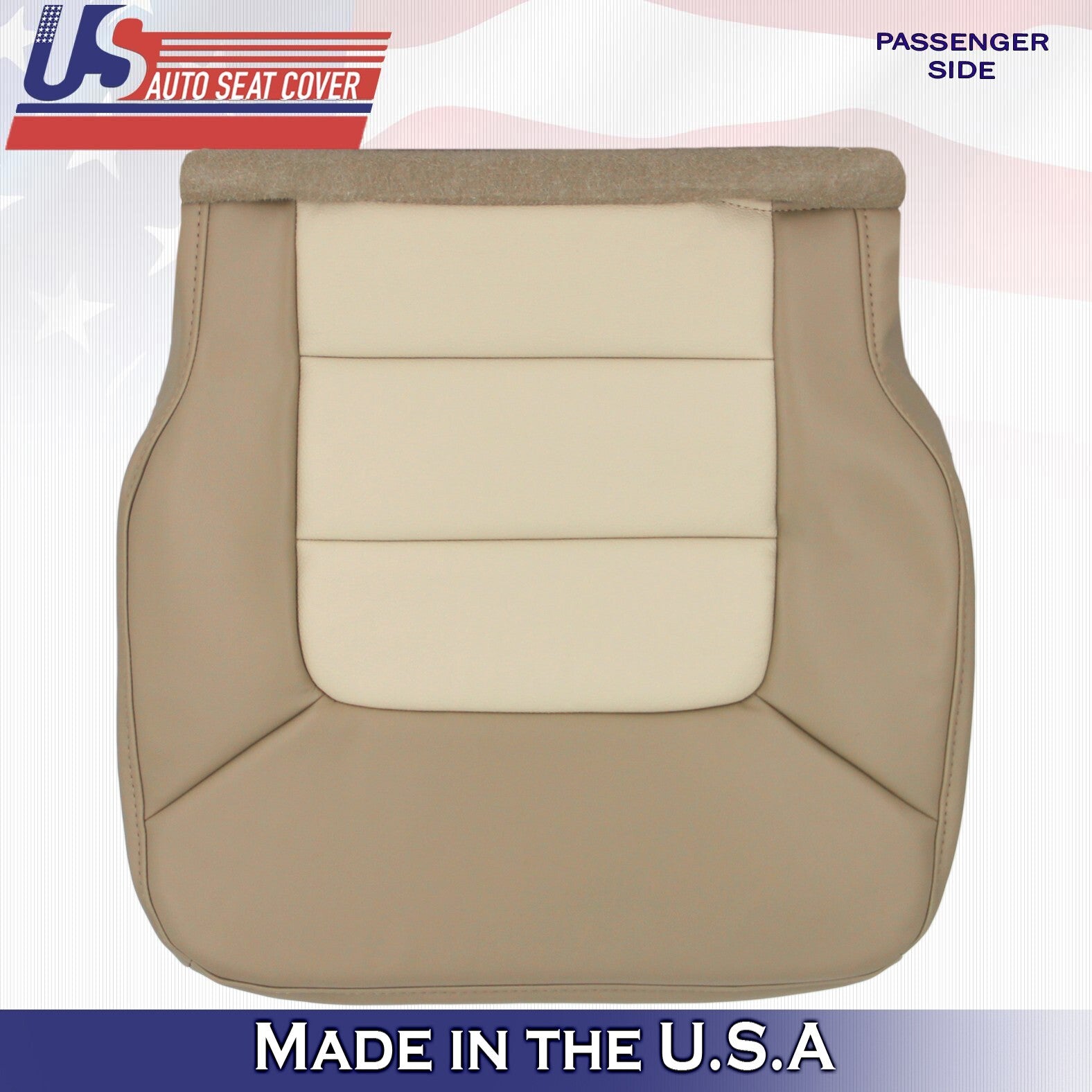 2004 For Ford Expedition 2nd Row Driver & Passenger Bottom Leather Covers Tan