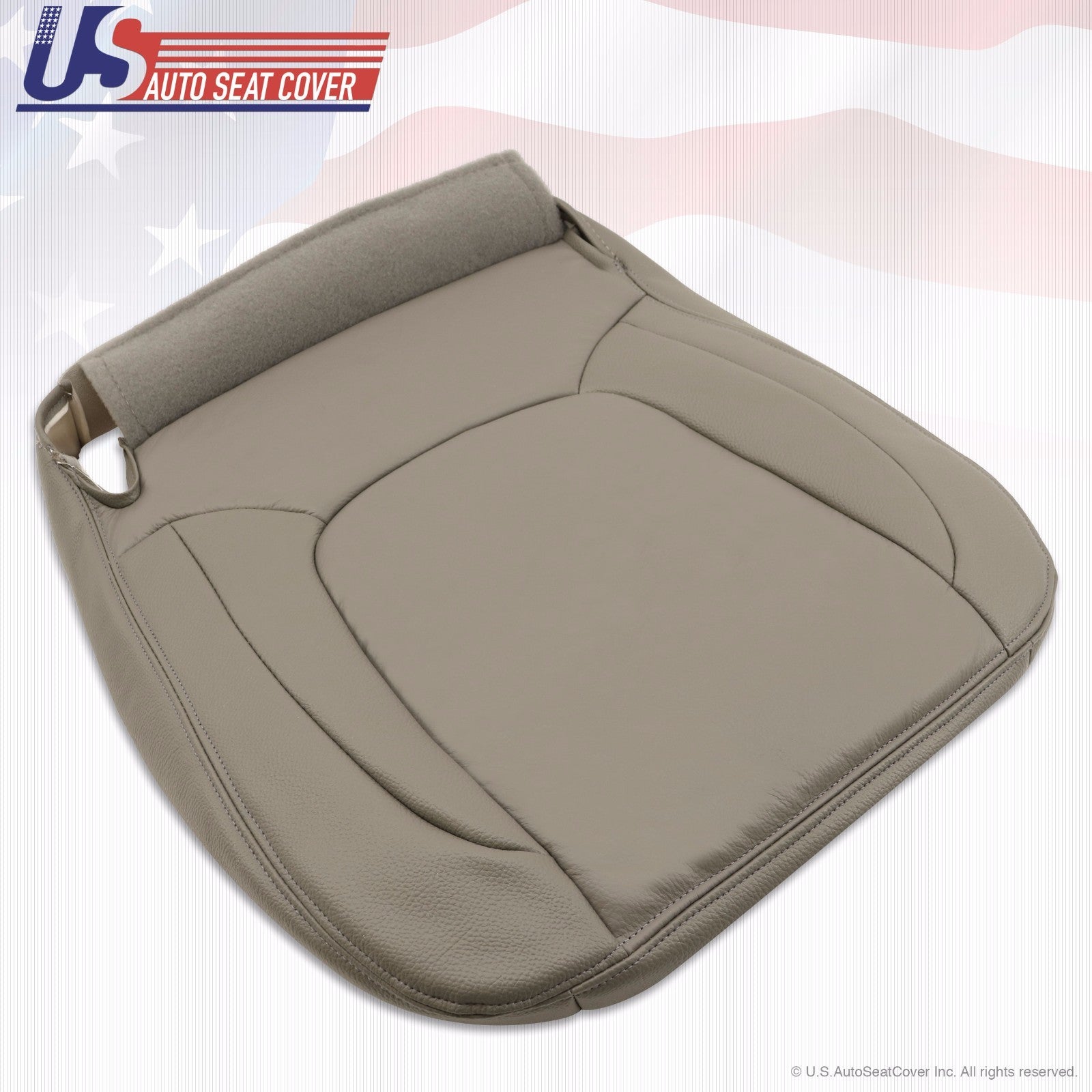 2004 2005 Fits Dodge Ram 1500 Laramie Passenger Bottom Leather Seat Cover Taupe