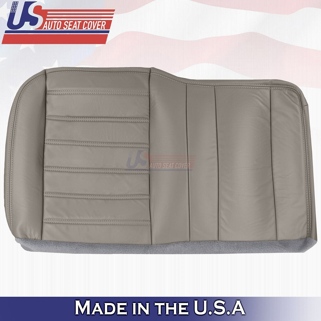 2003-2007 FOR Hummer H2 REAR Driver & Passenger Bottoms Leather Seat Cover Gray