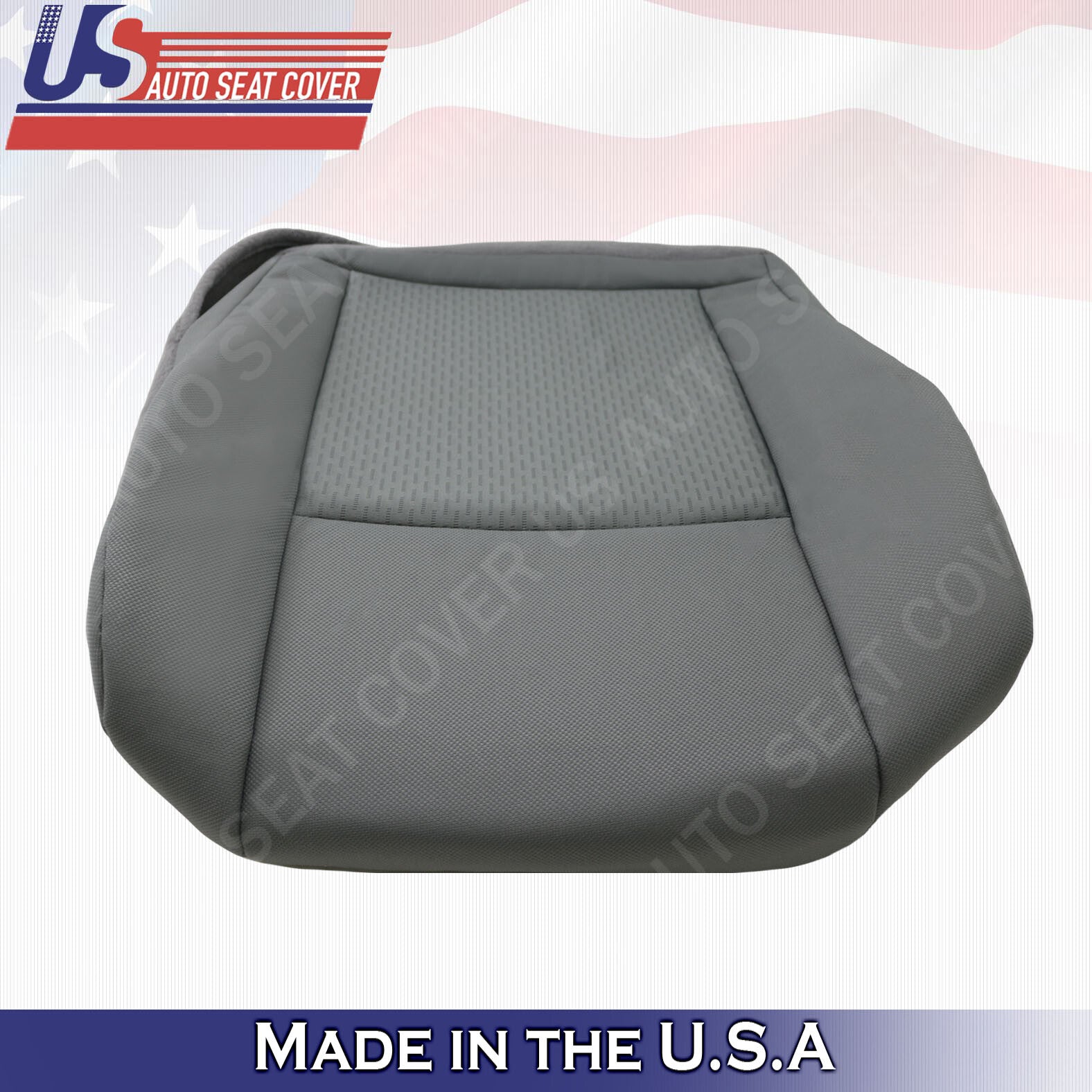 2009 to 2019 Fits Ford E150 Van Driver Bottom Cloth Seat Cover Med. Flint Gray