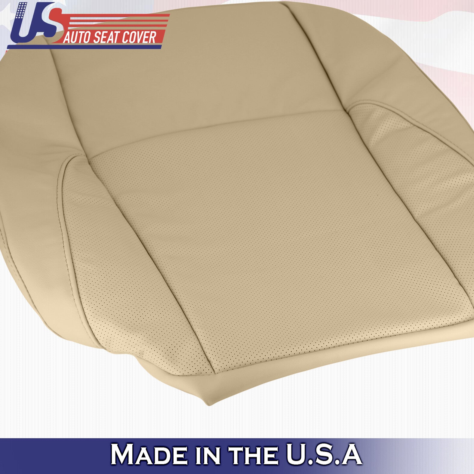 Fits 2007 to 2009 Lexus ES350 Driver & Passenger 2x Top Leather Seat Covers Tan