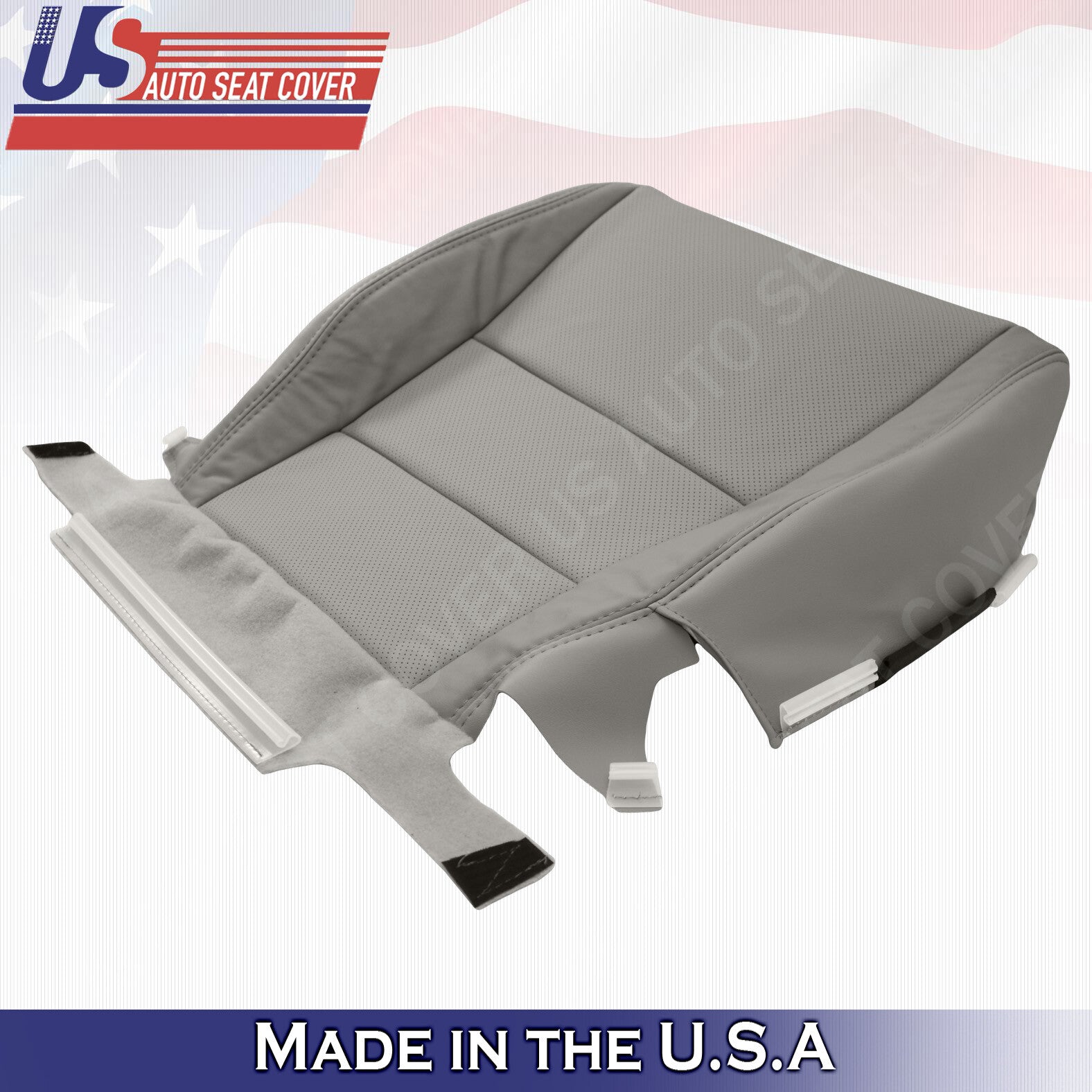 Fits 2007- 2012 Acura RDX Passenger Bottom Perforated Leather Seat Cover in Gray