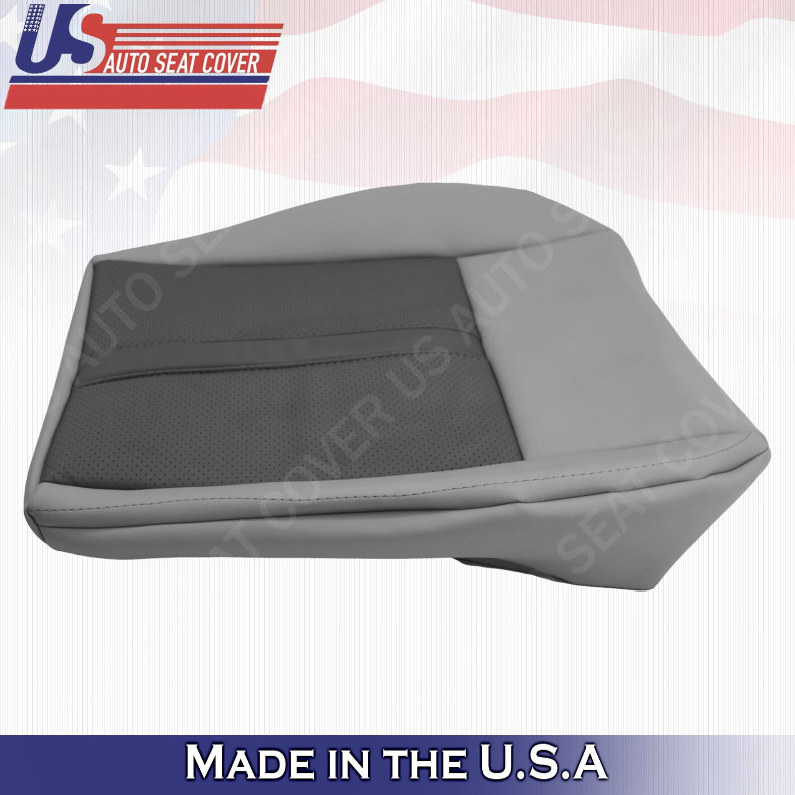 2005 2006 2007 For Jeep Grand Cherokee Passenger Bottom Leather Cover 2Tone Gray