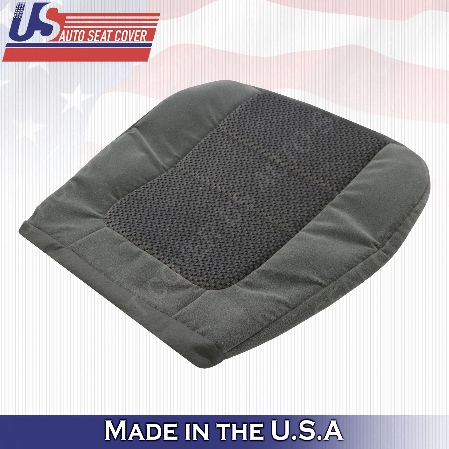 2001 Ford F-250 F-350 F-450 XLT Front Passenger Bottom Cloth Seat Cover Gray