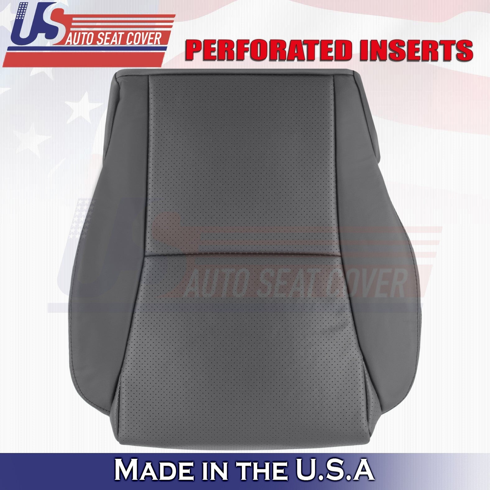 2004- 2005 For Toyota Solara Perforated Leather DriverTop & Bottom Cover Dk Gray