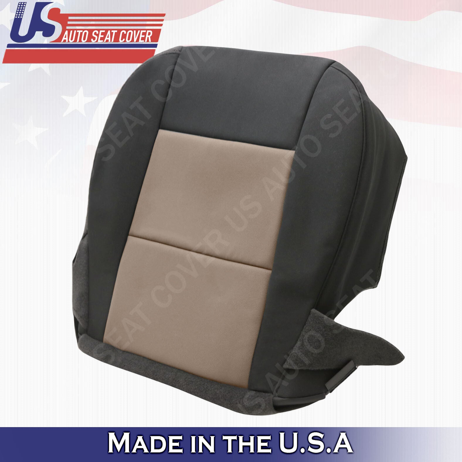 2003 to 2011 Ford Ranger XL Driver Passenger Bottoms Cloth Cover 2tone Black Tan