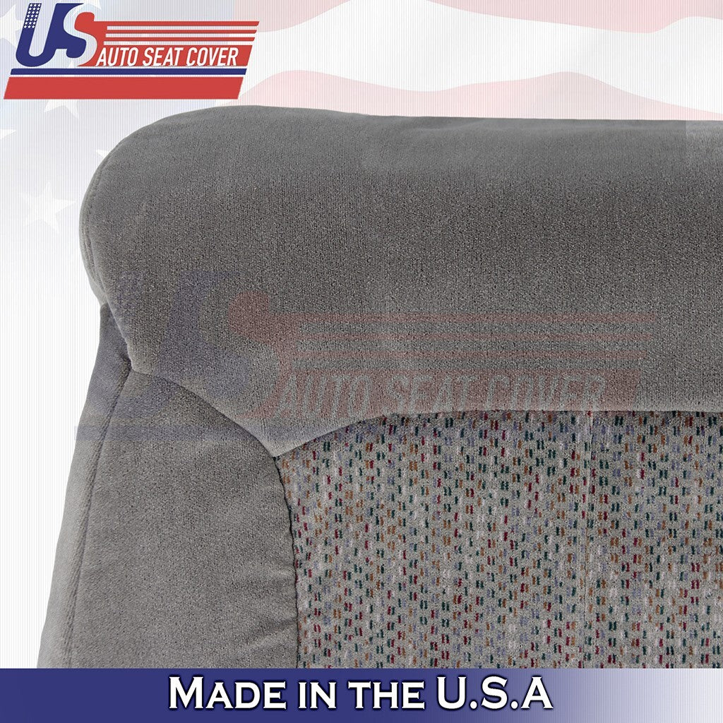 2000 to 2002 For Chevy Suburban Tahoe Driver Top Cloth Seat Cover Pewter Gray