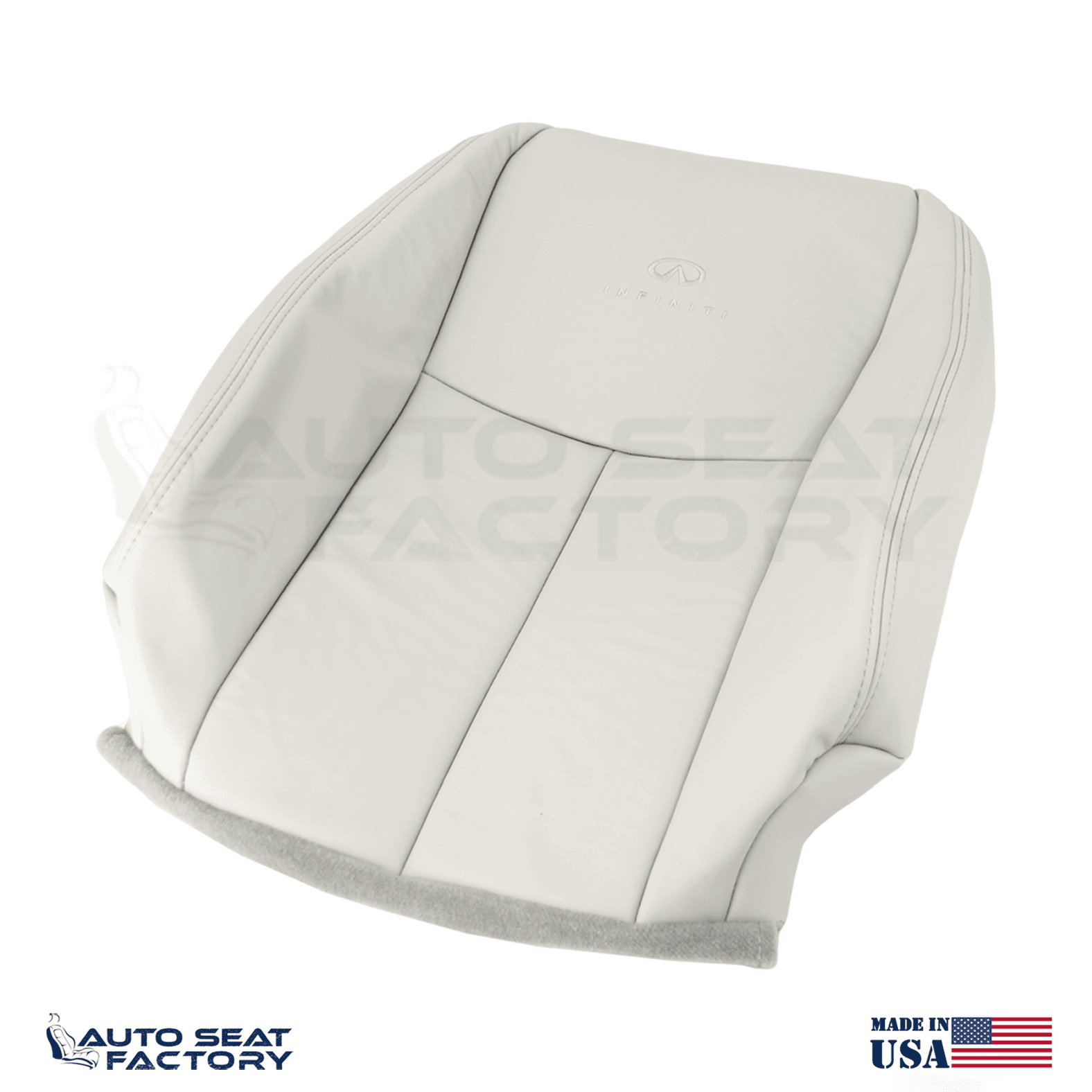 Replacement 2014 - 2020 Fits Infiniti Q50 Driver Top Gray Vinyl SOLID Seat Cover