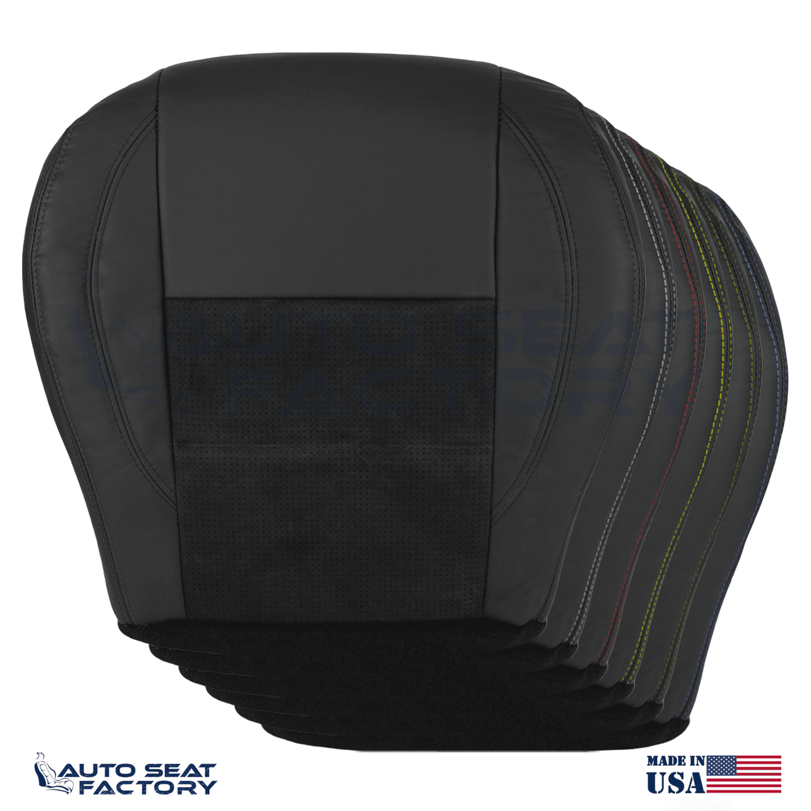 Replacement Black Seat Cover Fits 2006 - 2010 Dodge Charger RT Front Bottoms