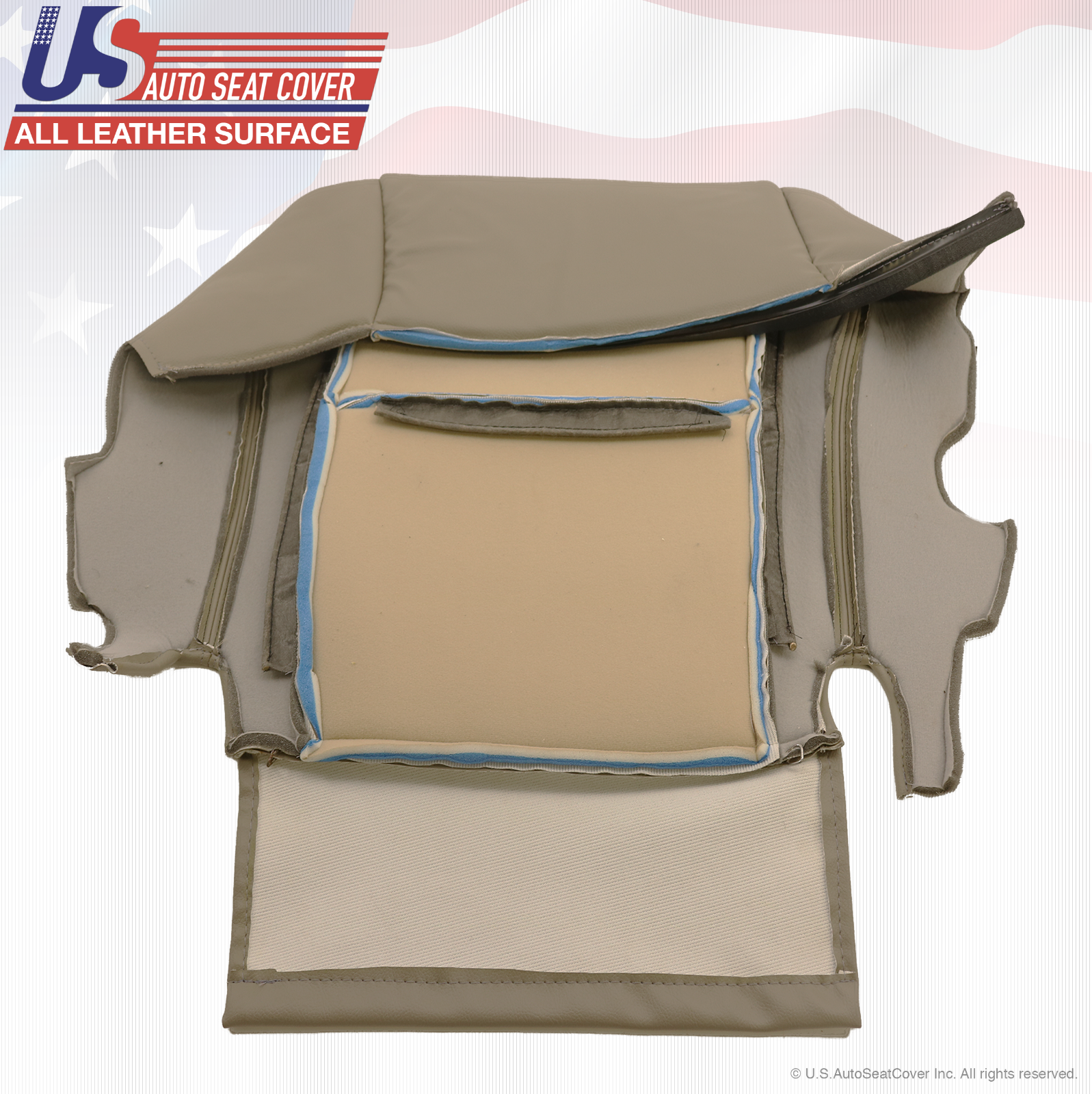 Front Driver Side Bottom Seat Cover Leather Gray Fits 2005 Toyota Sequoia