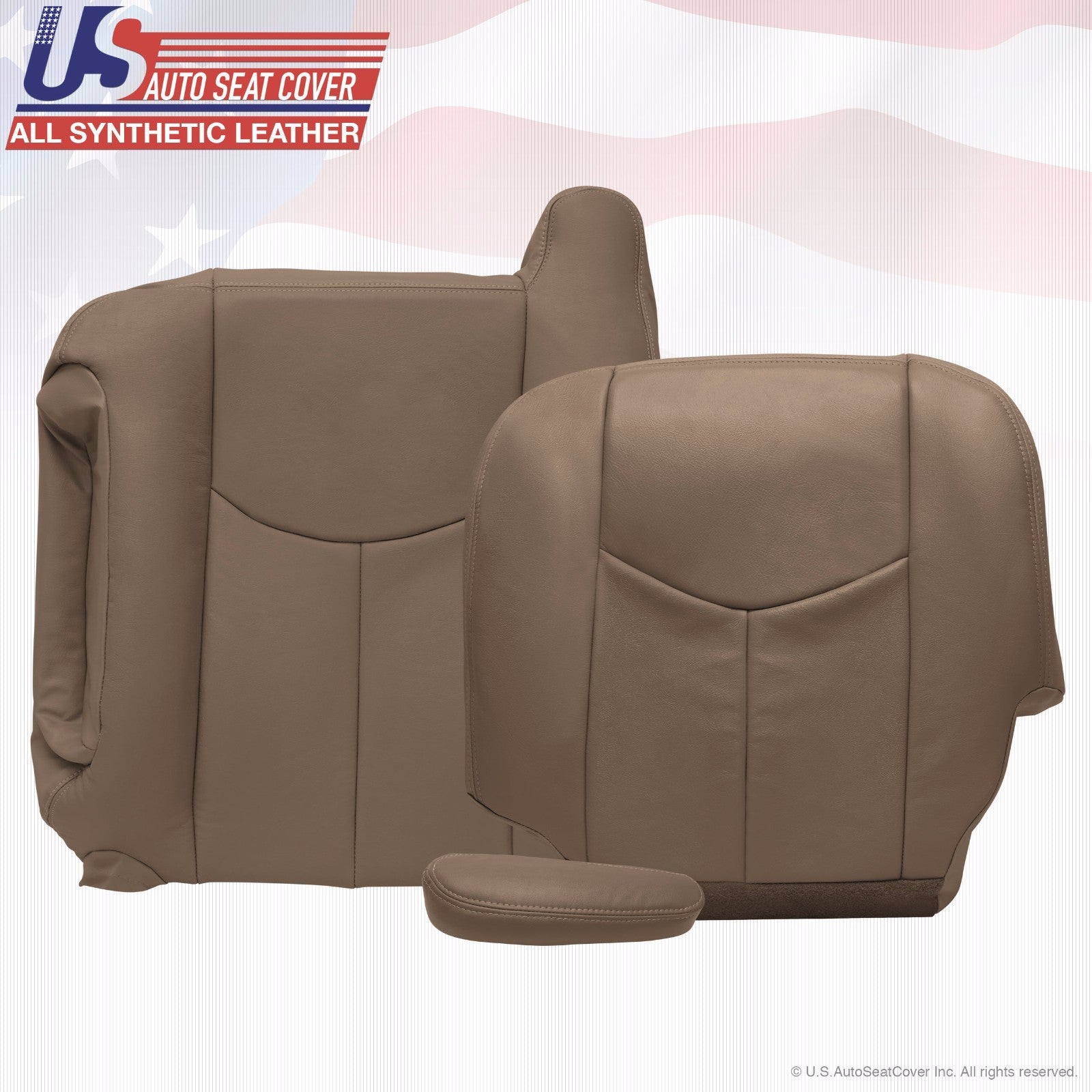 2003 To 06 GMC Sierra 1500 2500 3500 HD Upholstery leather seat cover Tan