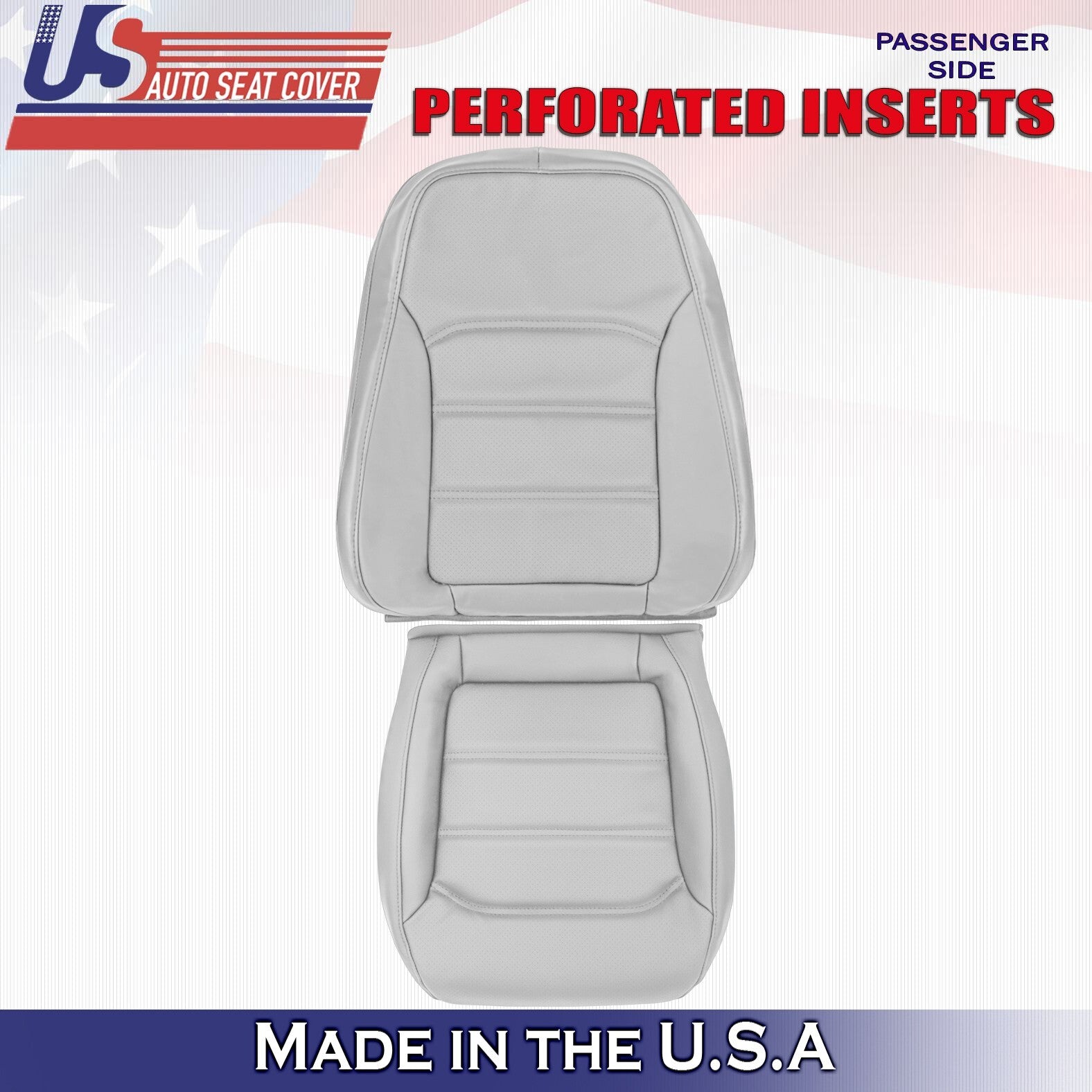 2012 to 2020 For Volkswagen Passat Passenger Bottom &Top Leather Seat Cover Gray
