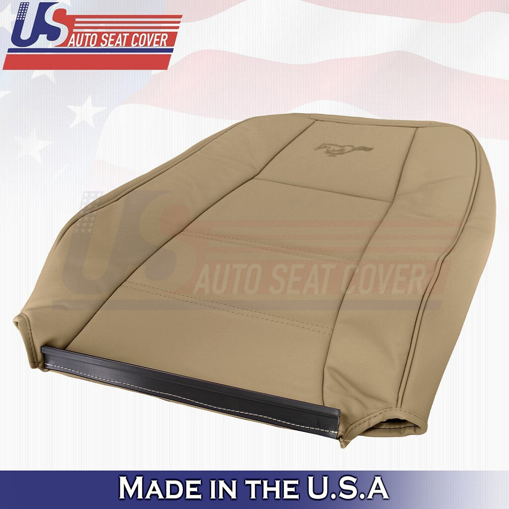1999-2004 FOR Ford Mustang V6 Passenger Bottom & Top Genuine Leather Cover Tan