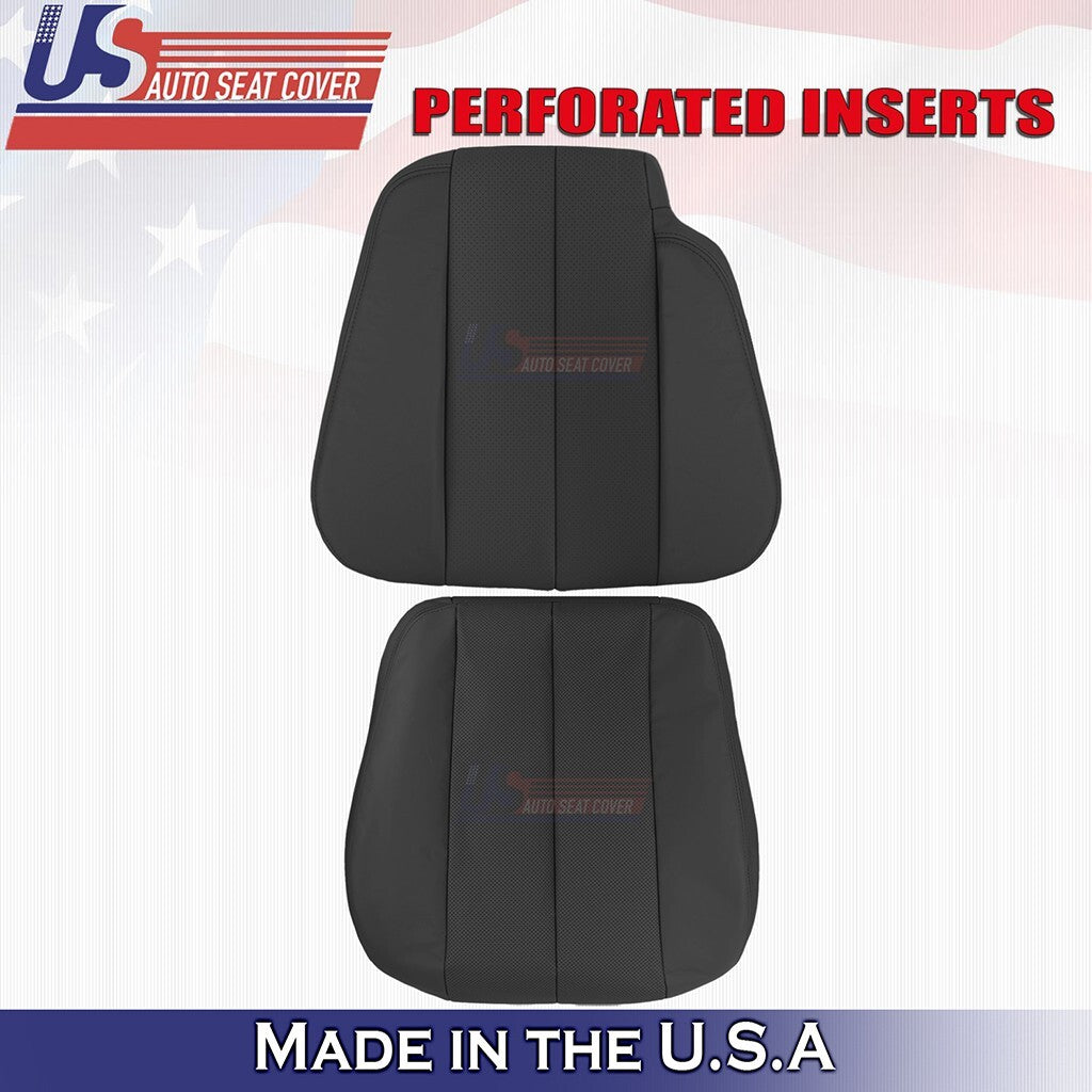 1990 to 1995 Fits Mercedes Benz SL320 Driver Bottom & Top Leather Cover Black