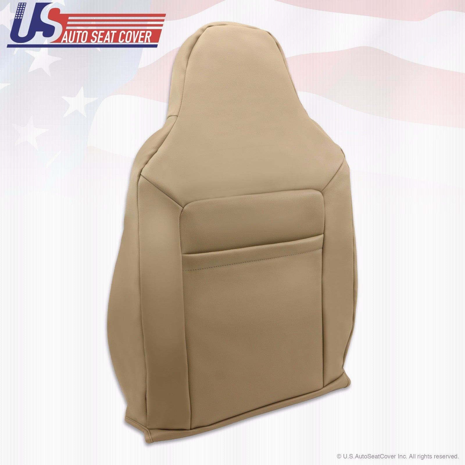 2004 Ford Expedition Driver Lean Back Replacement Perforated Leather Cover TAN