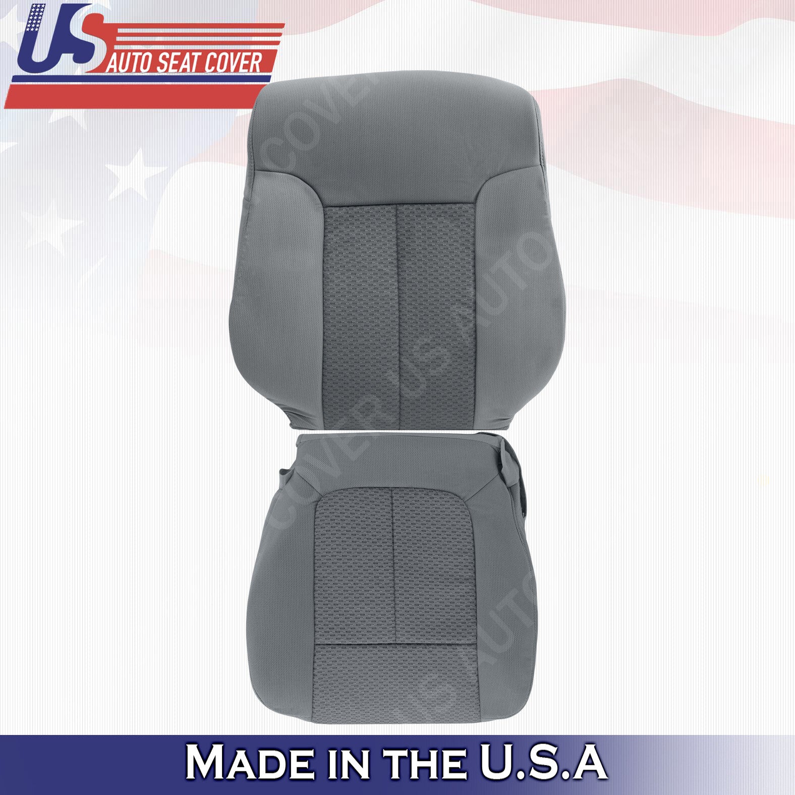Ford F150 Passenger Bottom & Top Cloth Seat Cover Steel Gray 2011 2012 2013 2014