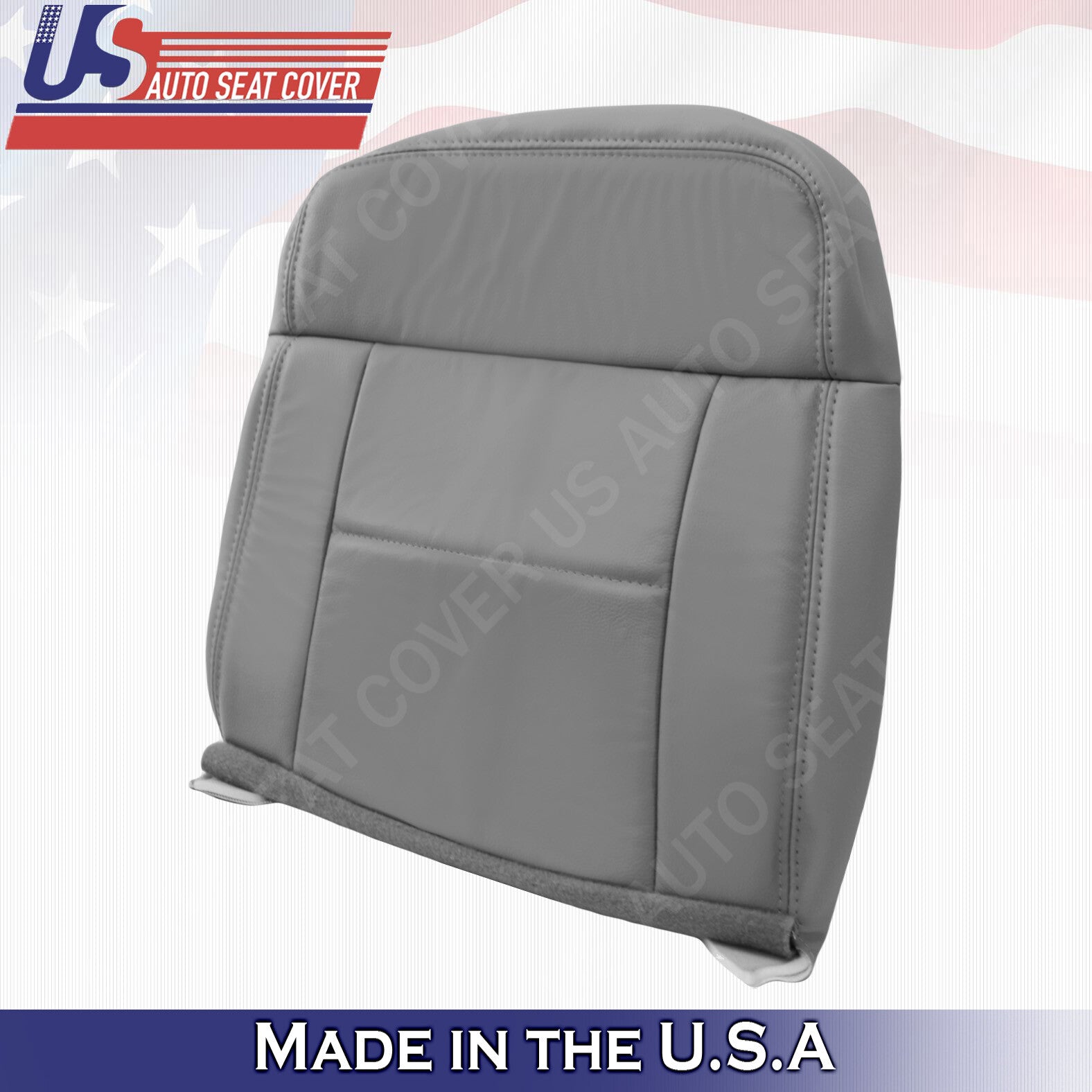 Rear Passenger Bottom Leather Seat Cover Gray Fits Ford F150 2004 to 2008