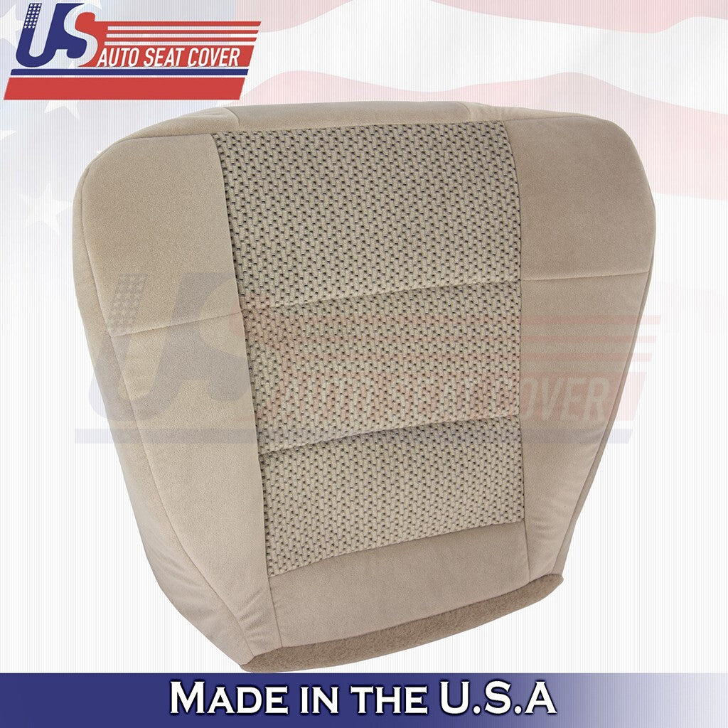 2003 Fits Ford F-150 Extended Cab Passenger Top & Bottom Cloth Seat Cover Tan