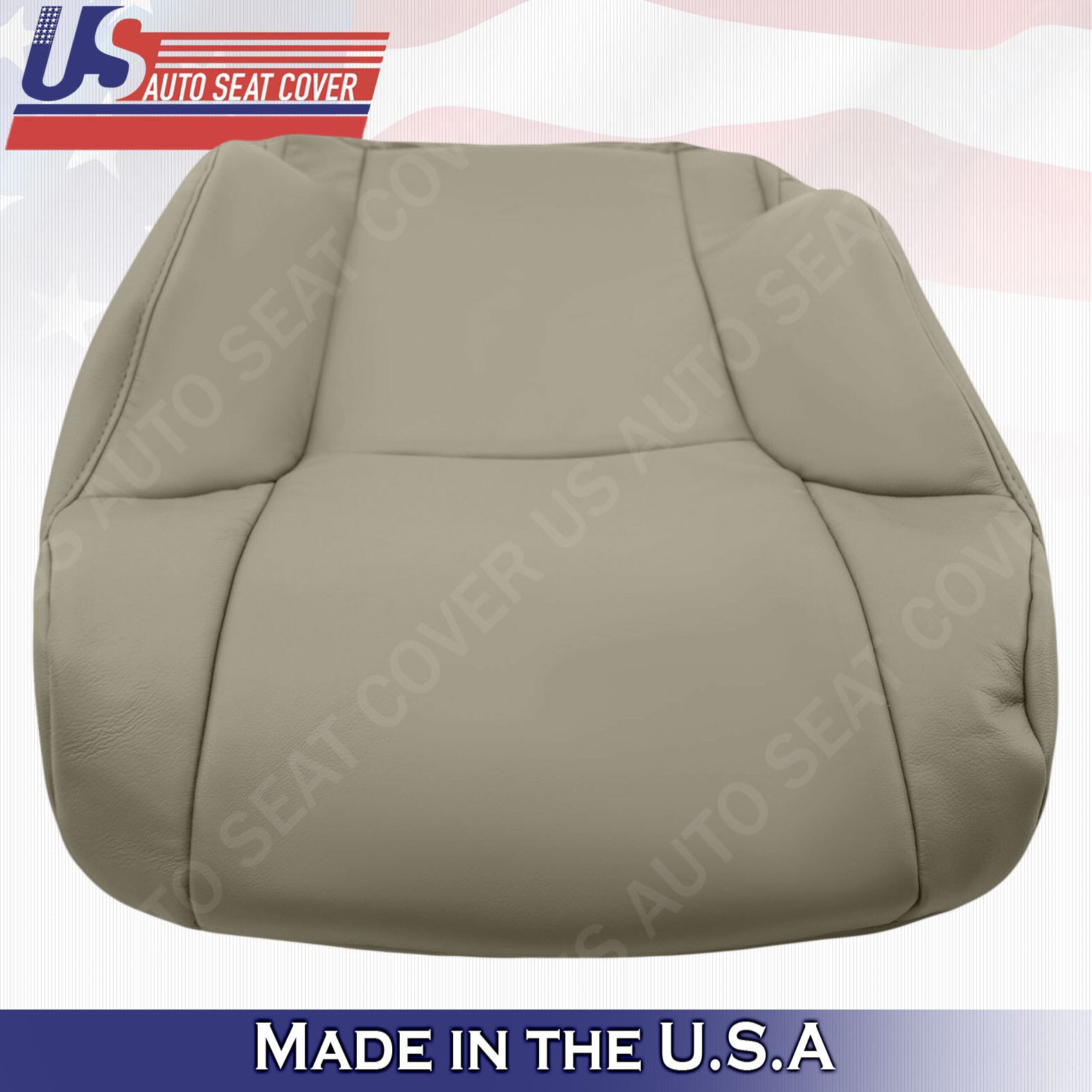 For 2003 to 2009 Toyota 4Runner Passenger Top & Bottom Leather Seat Cover Taupe