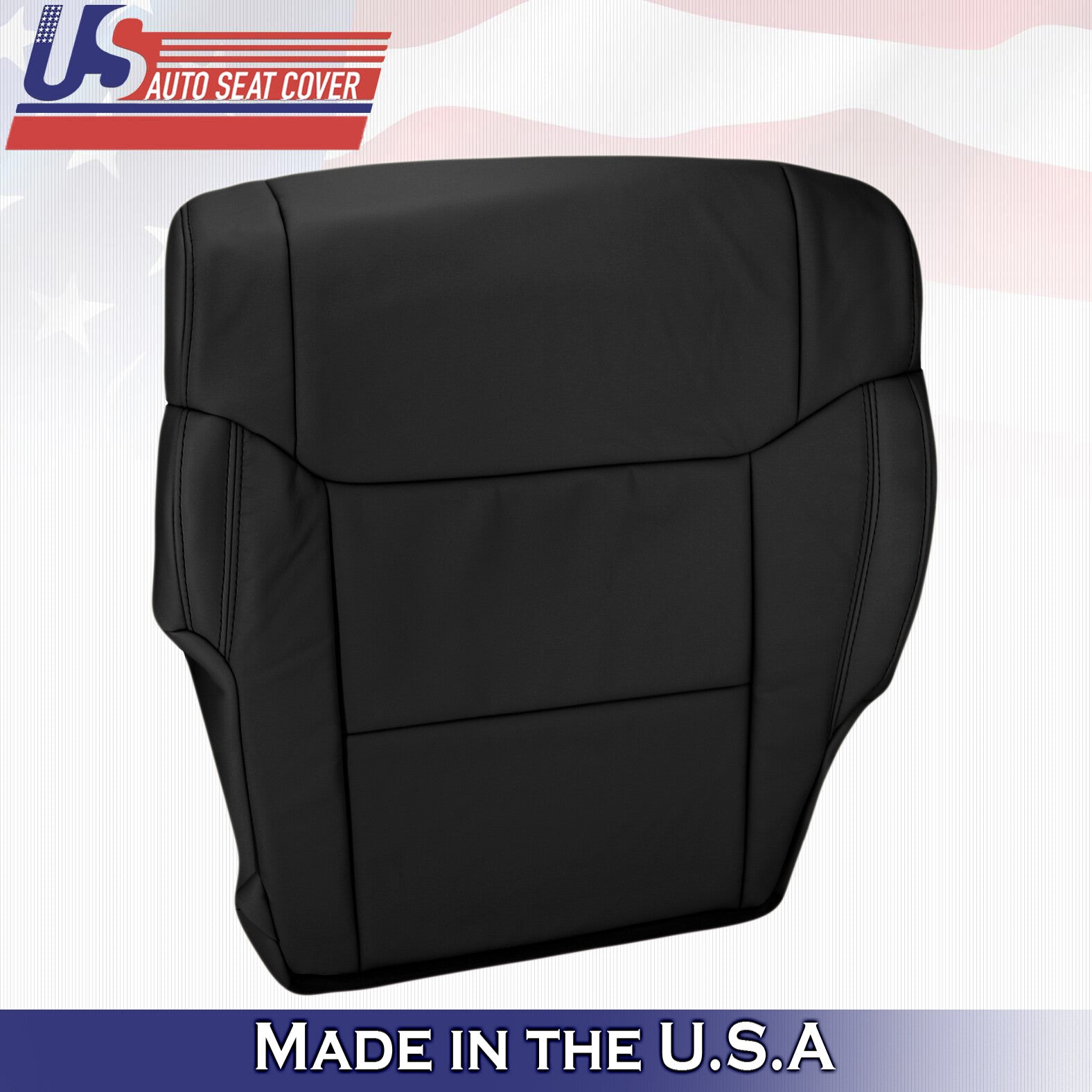 Fits 2014 to 2020 Toyota Tundra Front Passenger Bottom Leather Seat Cover Black