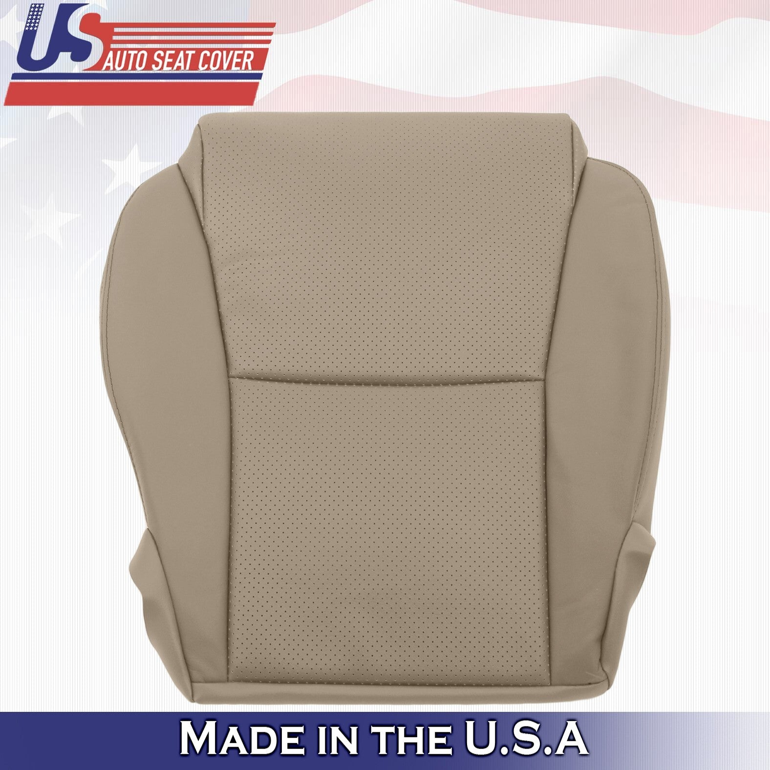 2008 For Toyota Solara Convertible Front Driver Bottom Leather Seat Cover Tan