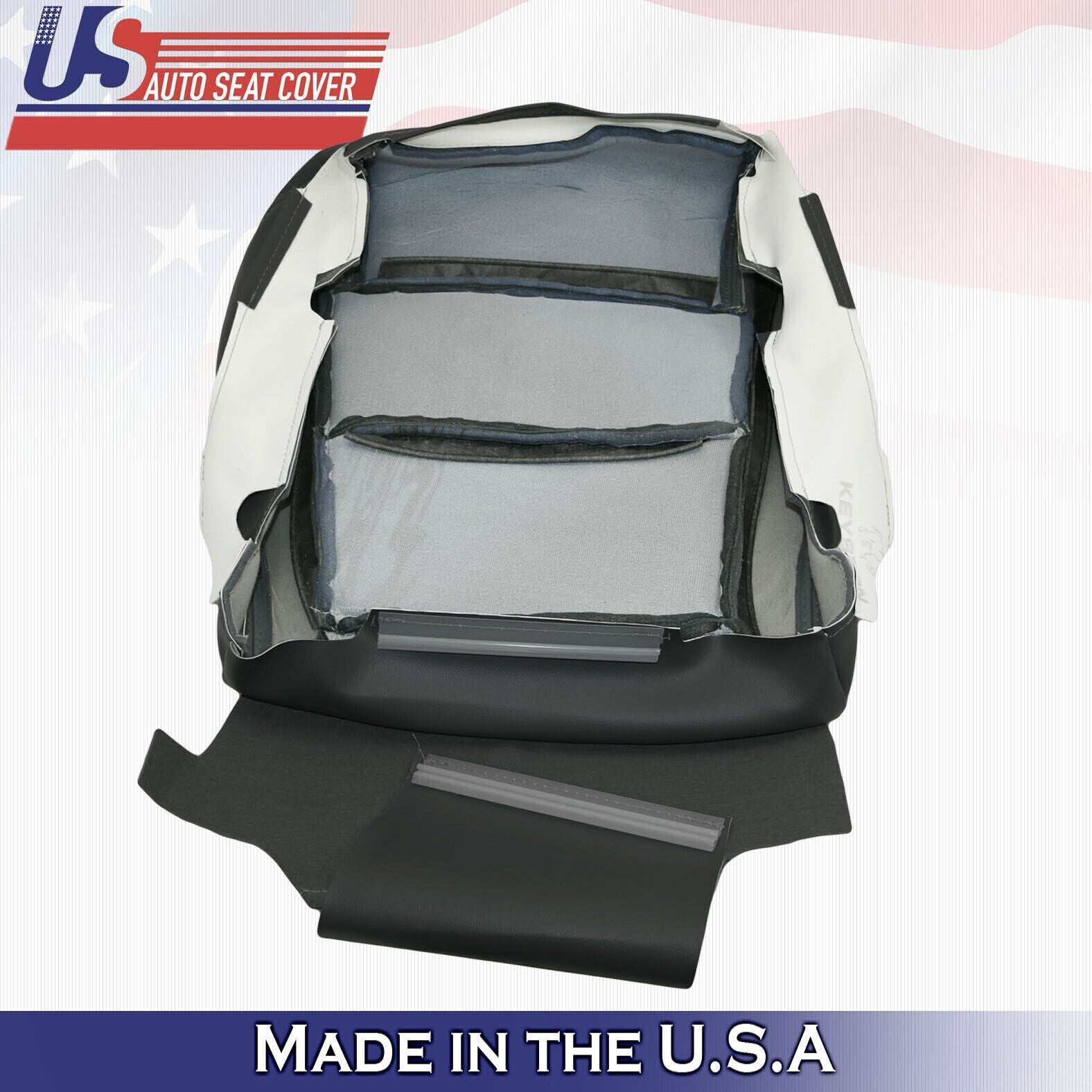2001 2002 2003 For Acura MDX Driver Side Top & Bottom Leather Seat Covers Black